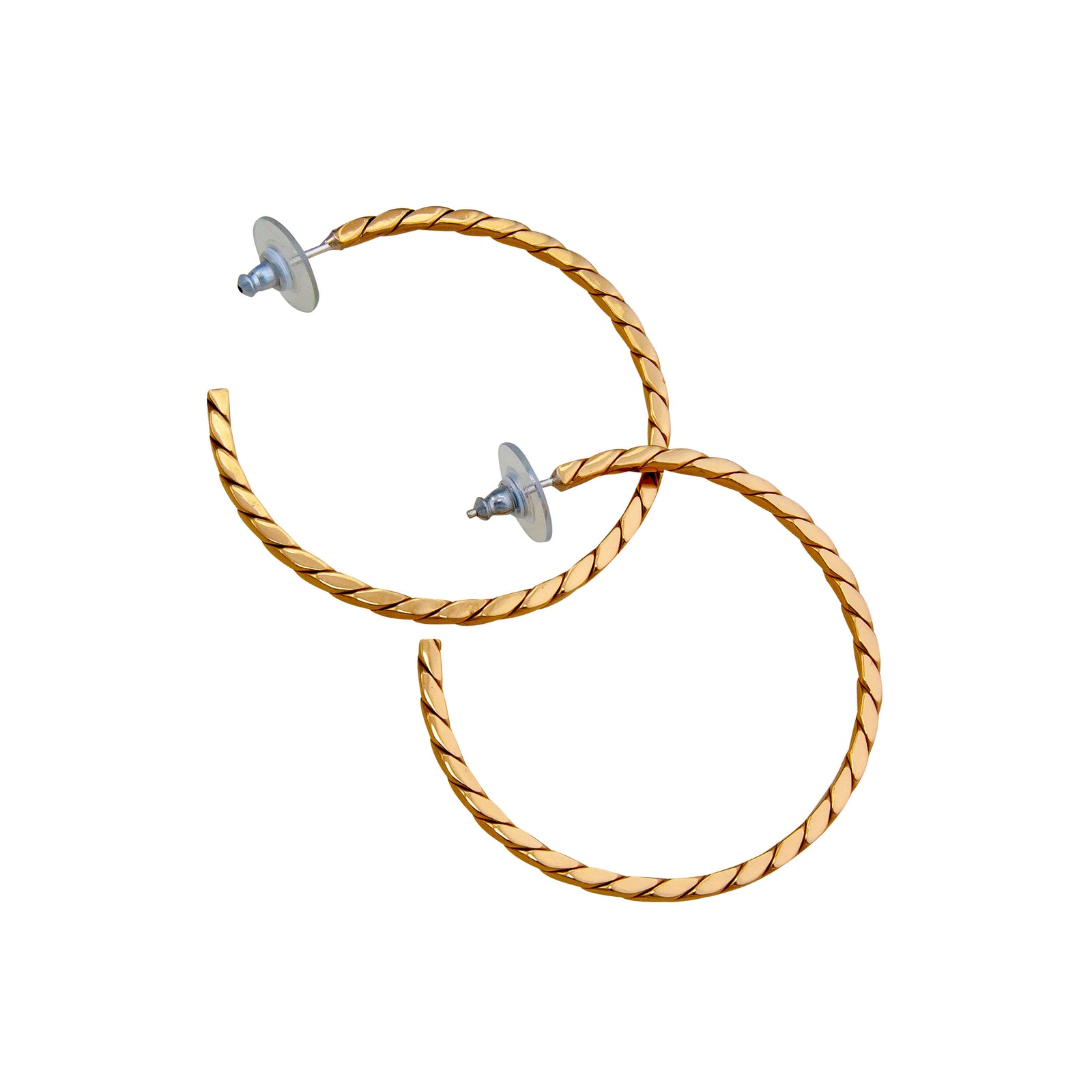 Alchemia Twist Hoop Post Earring | Charles Albert Jewelry