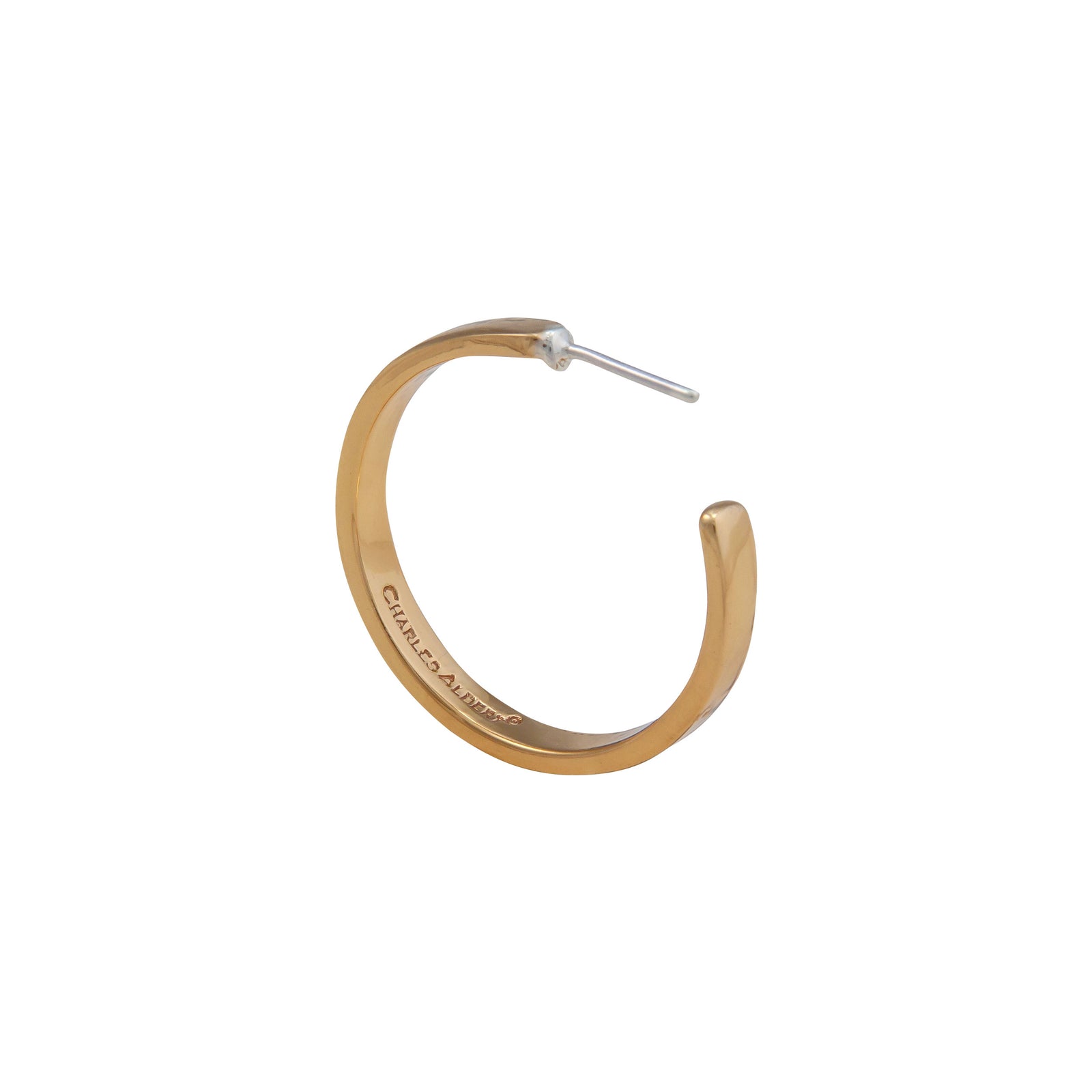 Alchemia Flat High Polish Hoop Earrings | Charles Albert Jewelry