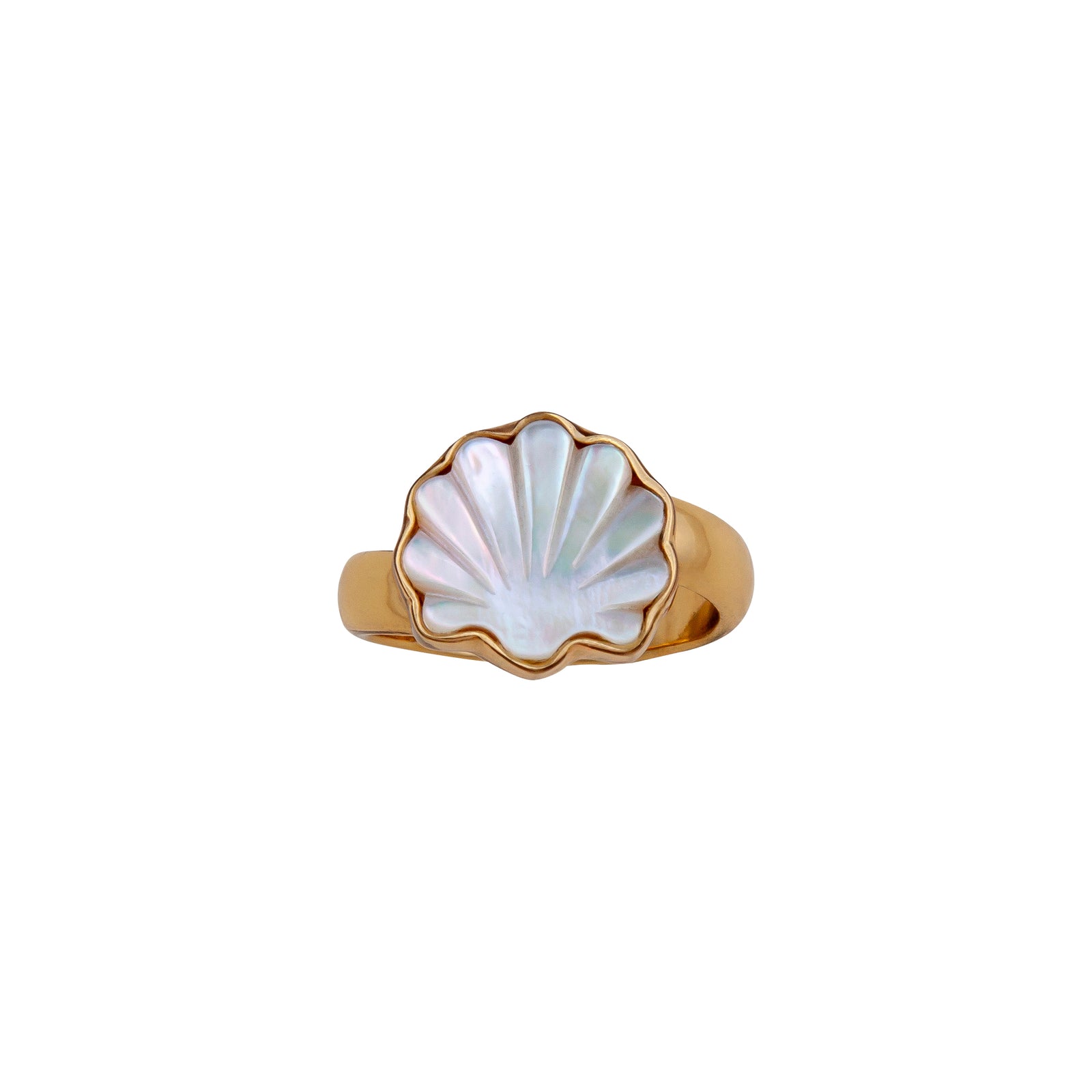Alchemia Mother of Pearl Clam Adjustable Ring | Charles Albert Jewelry