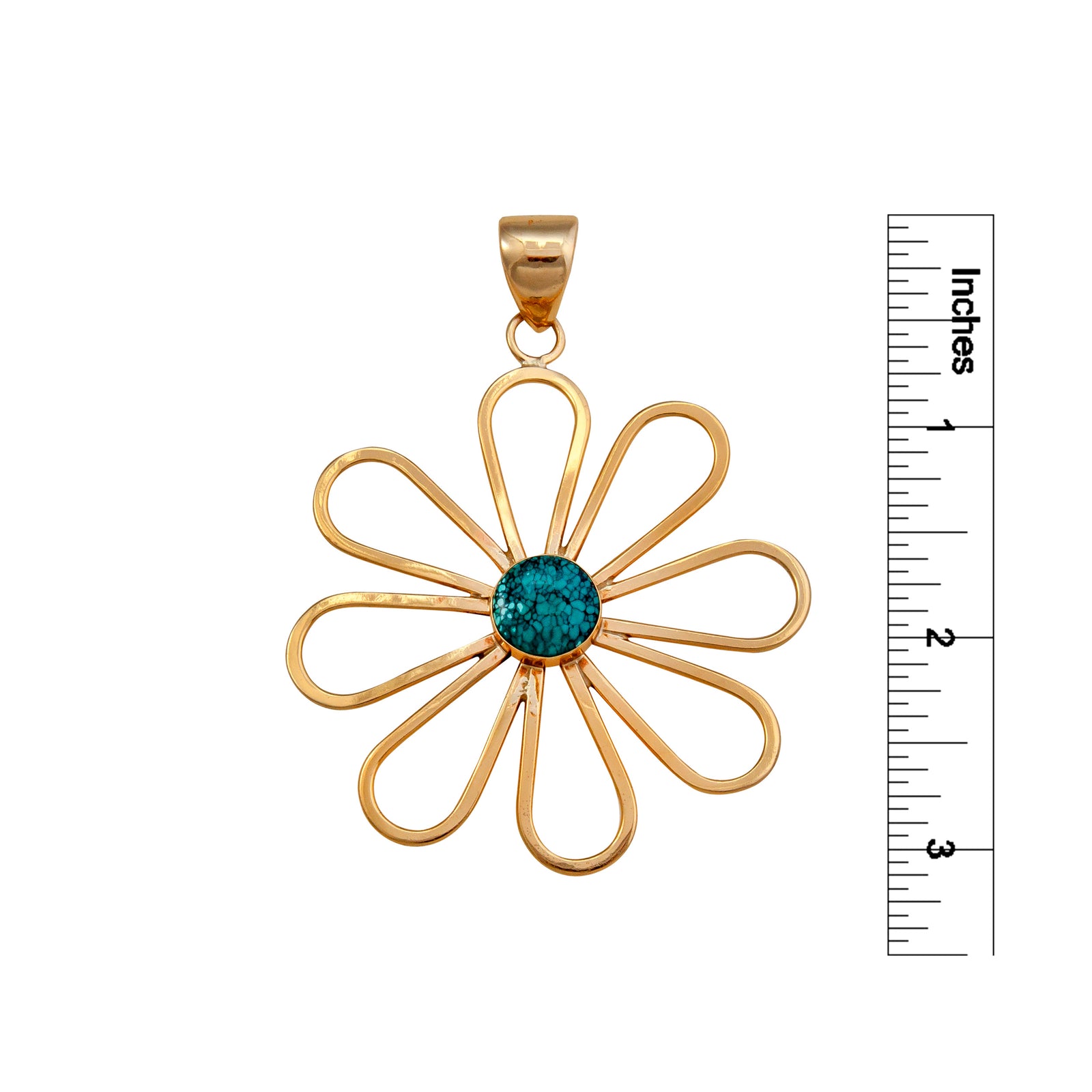 Alchemia Turquoise Flower Pendant | Charles Albert Jewelry