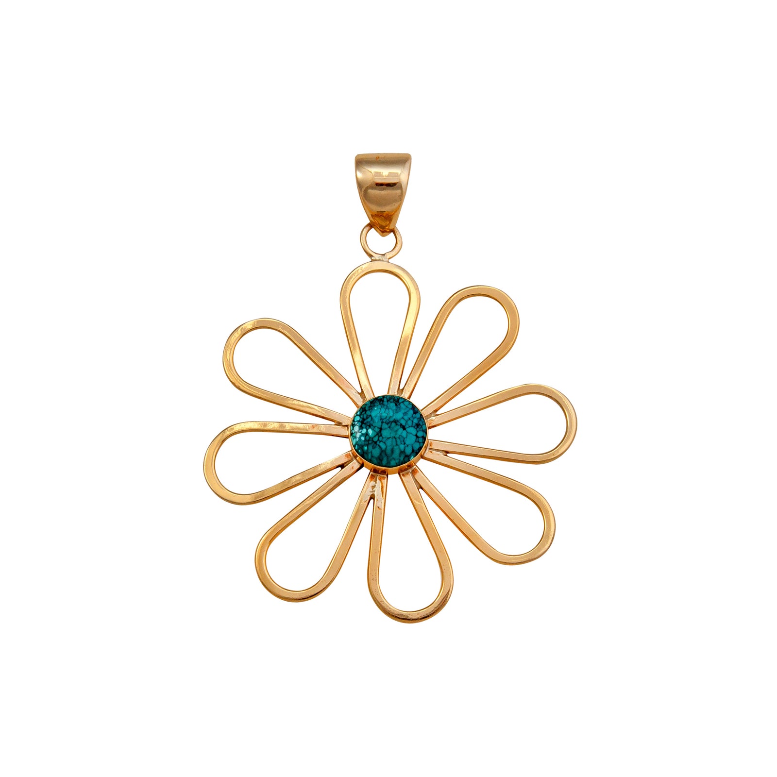 Alchemia Turquoise Flower Pendant | Charles Albert Jewelry