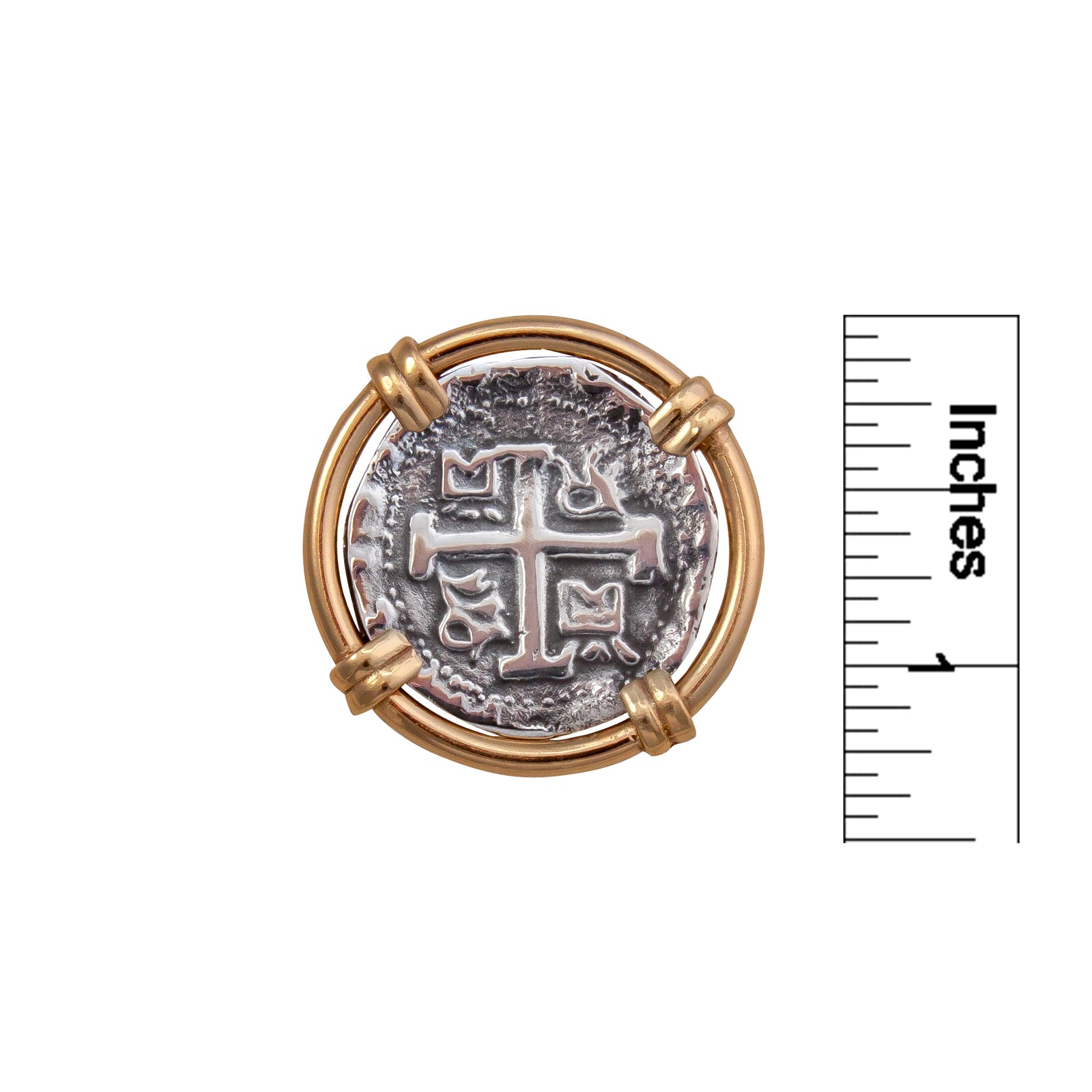 Sterling Silver and Alchemia Treasure Coin Adjustable Prong Set Ring | Charles Albert Jewelry