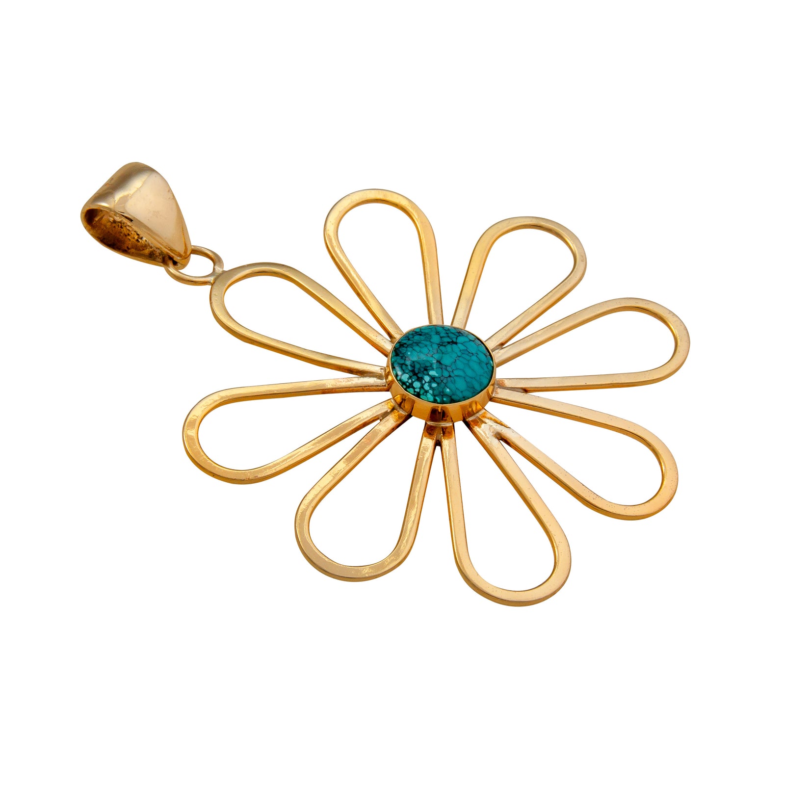 Alchemia Turquoise Flower Pendant | Charles Albert Jewelry