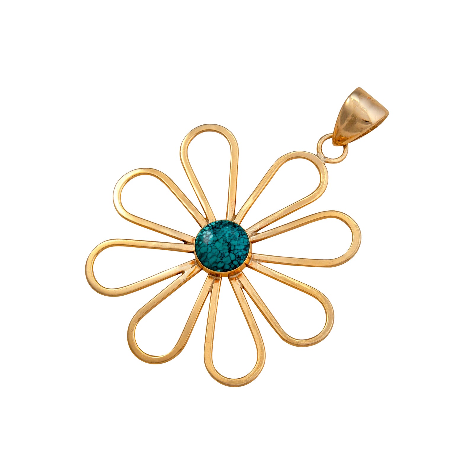 Alchemia Turquoise Flower Pendant | Charles Albert Jewelry