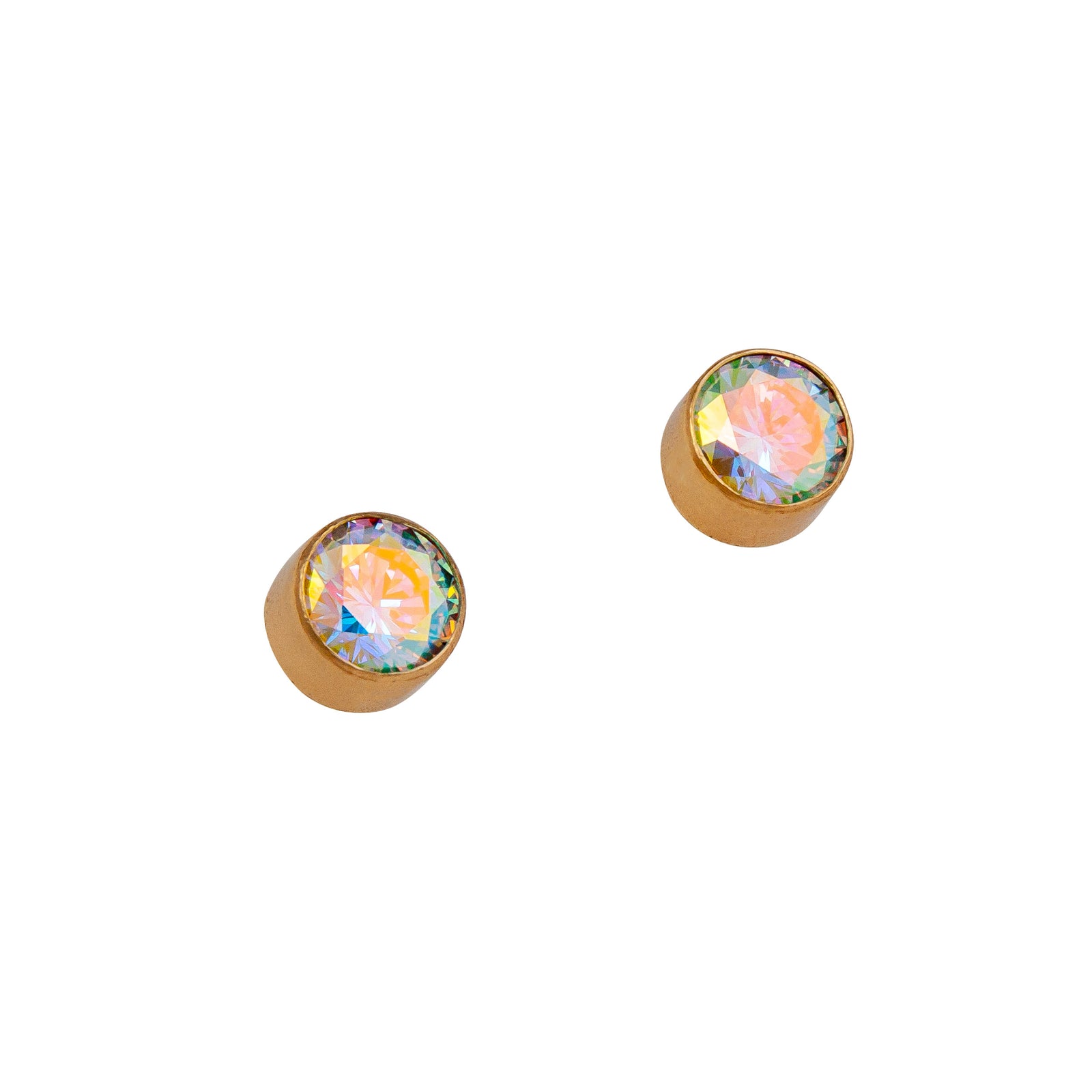 Alchemia Mercury Mist Round Post Earrings| Charles Albert Jewelry