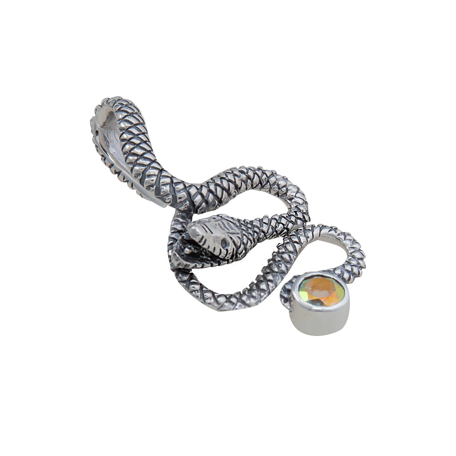 Sterling Silver Mercury Mist Snake Pendant | Charles Albert Jewelry