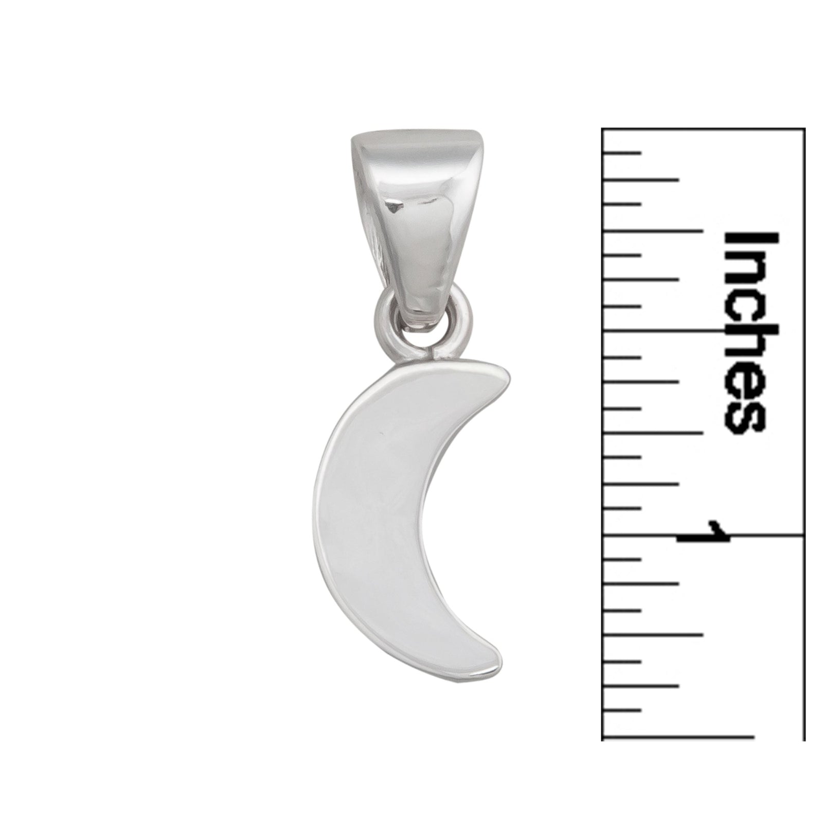 Sterling Silver Petite Crescent Moon Pendant | Charles Albert Jewelry