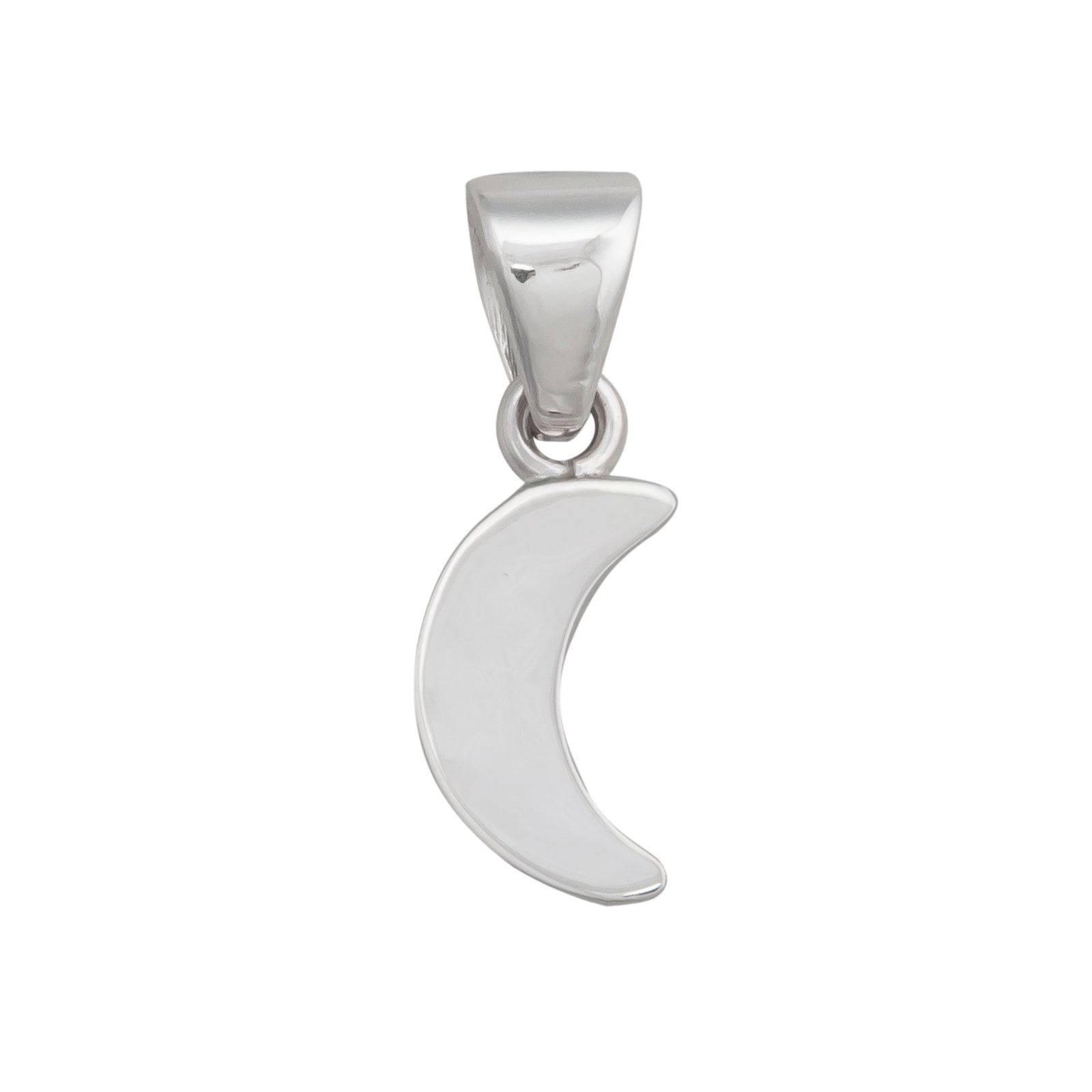 Sterling Silver Petite Crescent Moon Pendant | Charles Albert Jewelry