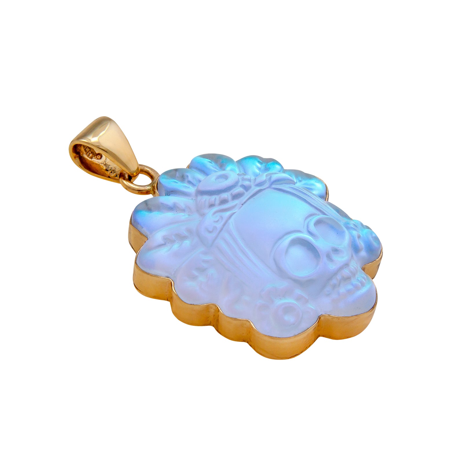 Alchemia Luminite Headdress Skull Pendant | Charles Albert Jewelry