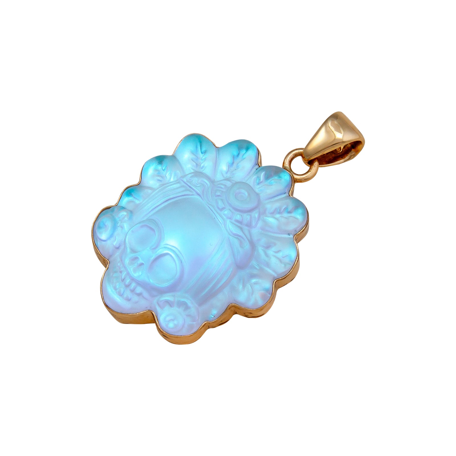 Alchemia Luminite Headdress Skull Pendant | Charles Albert Jewelry