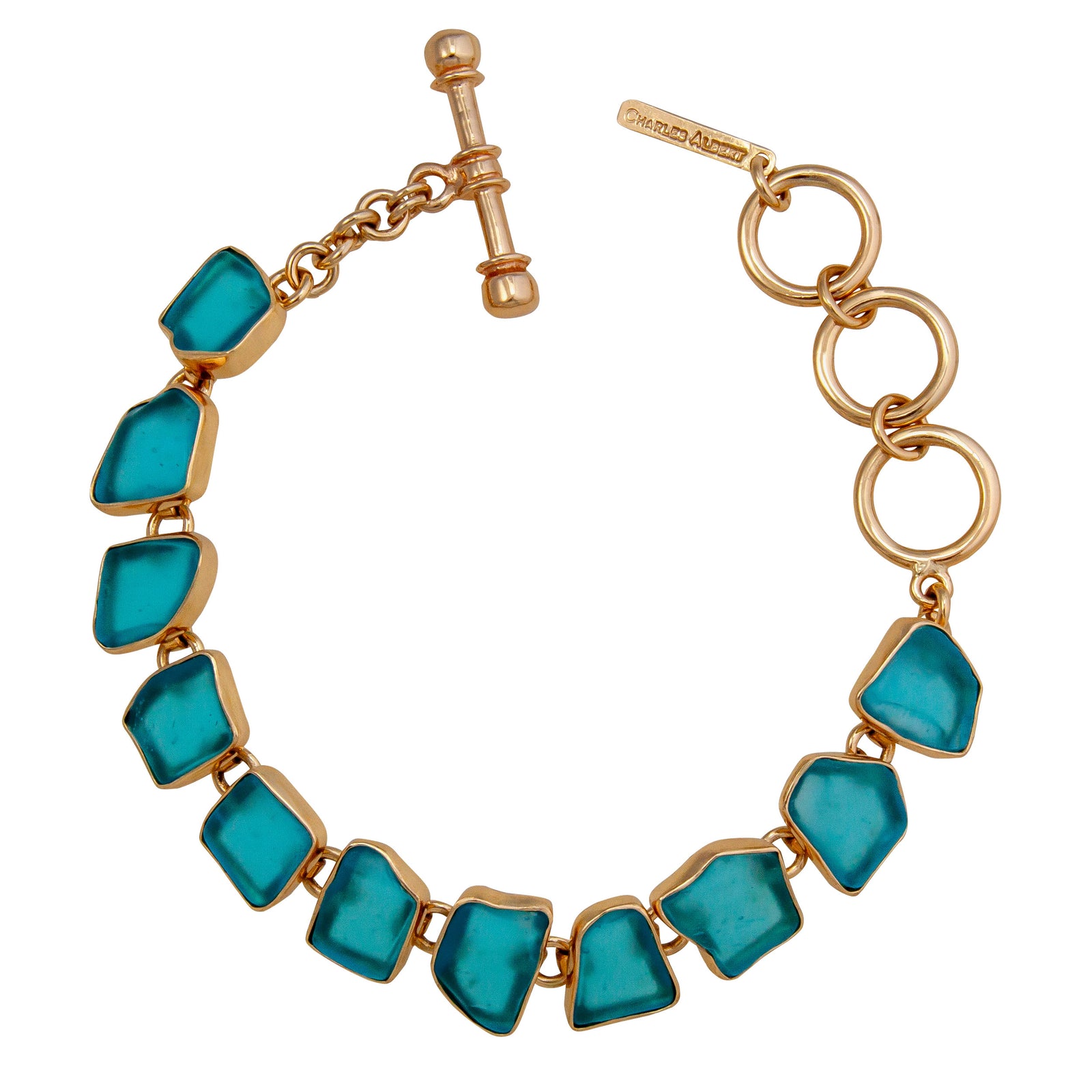 Alchemia Aqua Recycled Beach Glass Bracelet | Charles Albert Jewelry
