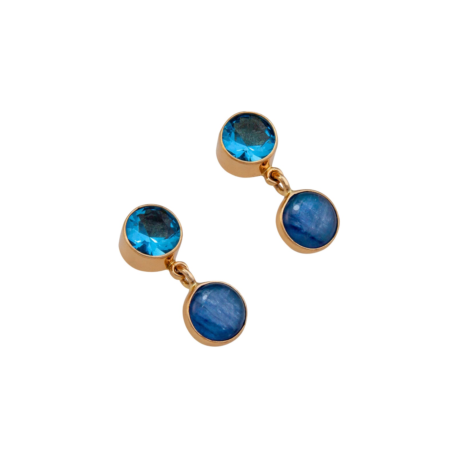 Alchemia Blue Topaz and Kyanite Post Earrings | Charles Albert Jewelry