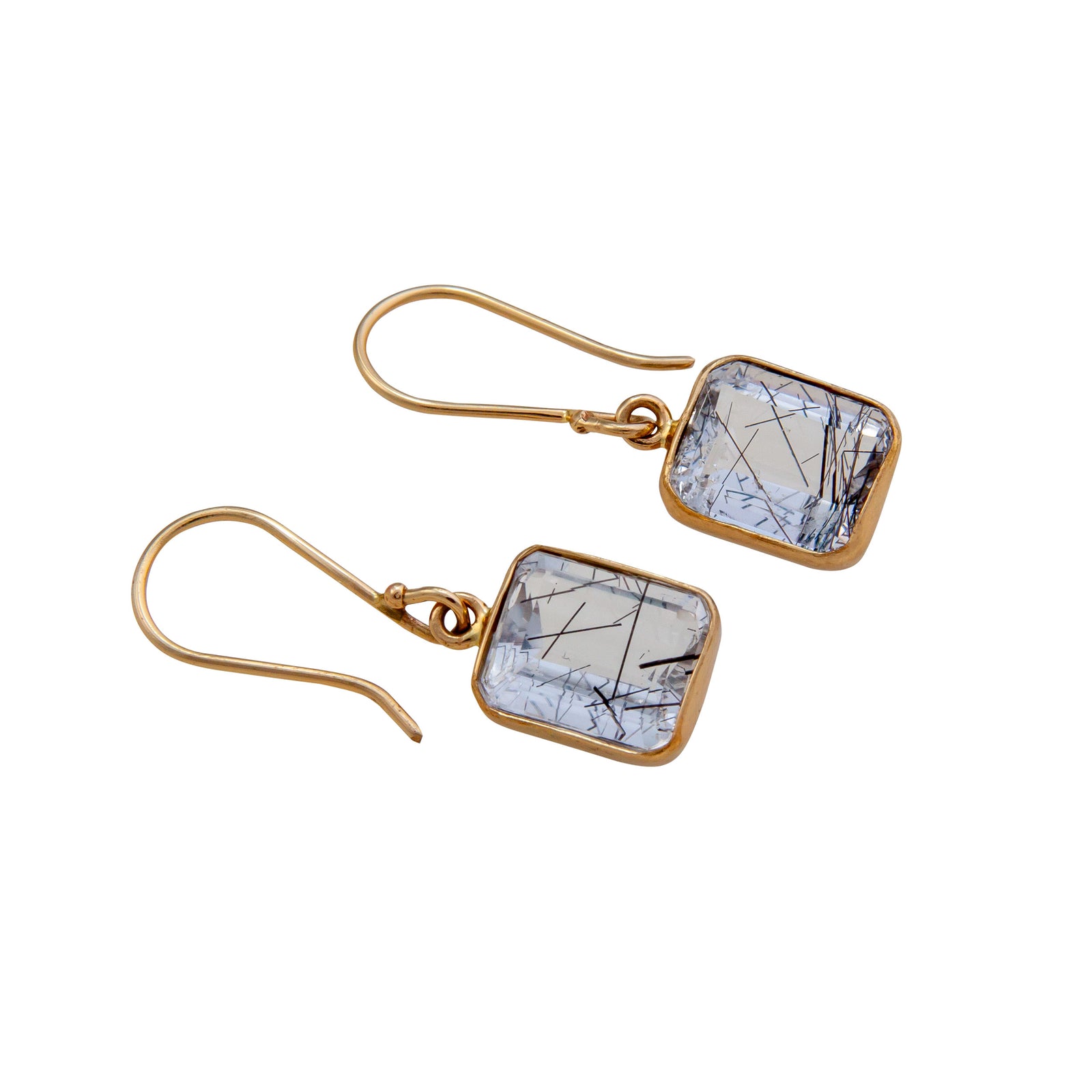 Alchemia Tourmalinated Quartz Drop Earrings | Charles Albert Jewelry