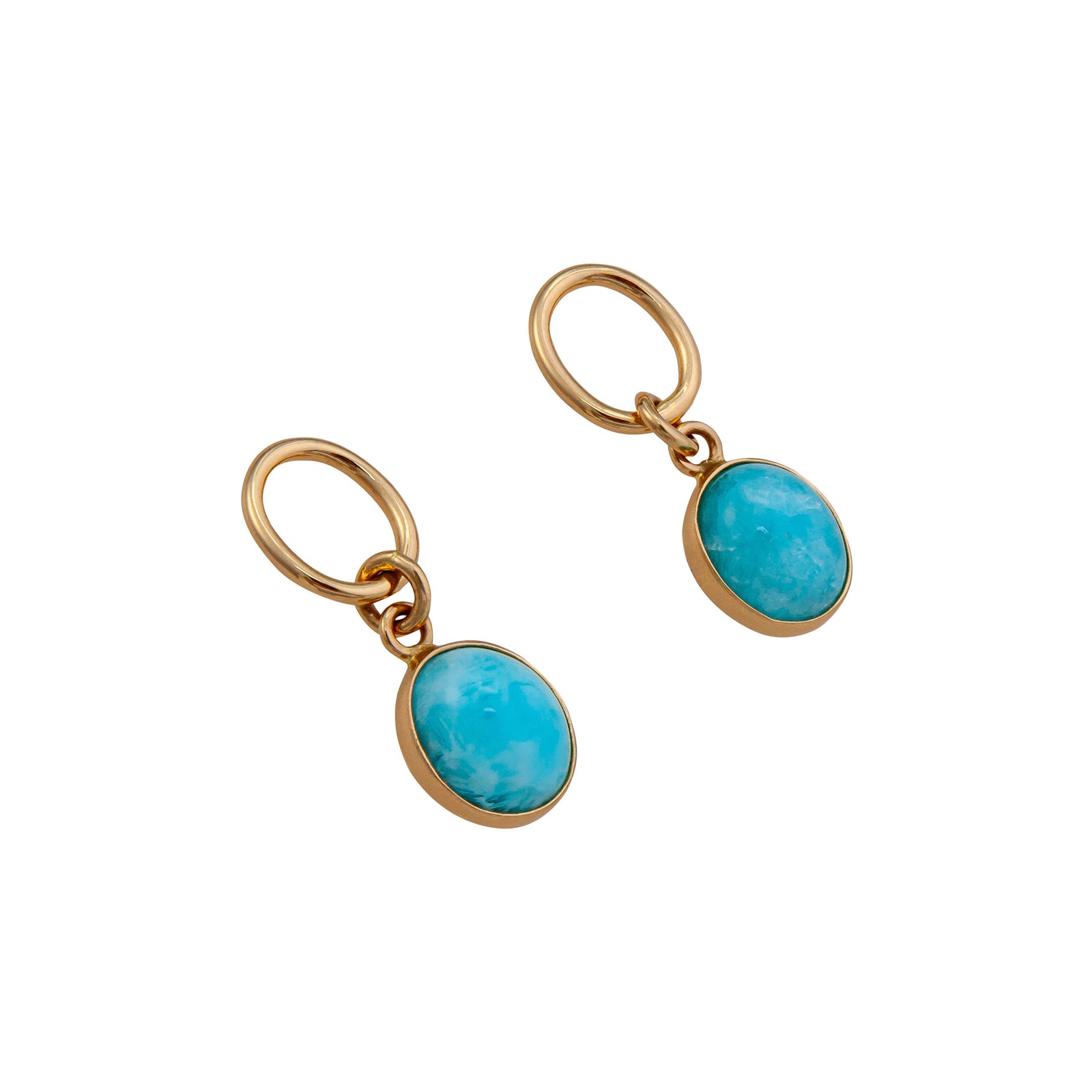 Alchemia Hemimorphite Oval Post Earrings | Charles Albert Jewelry