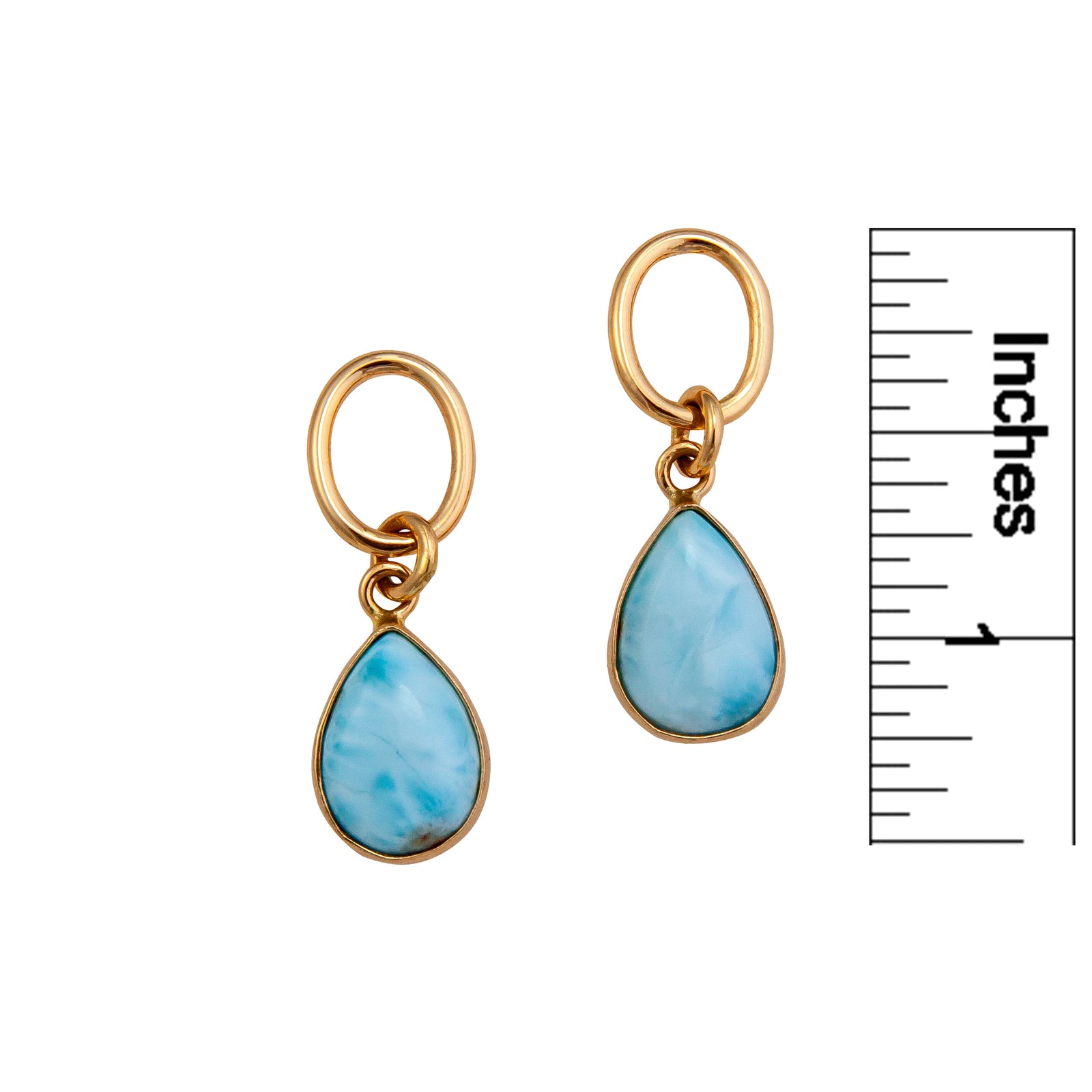 Alchemia Larimar Teardrop Post Earrings | Charles Albert Jewelry