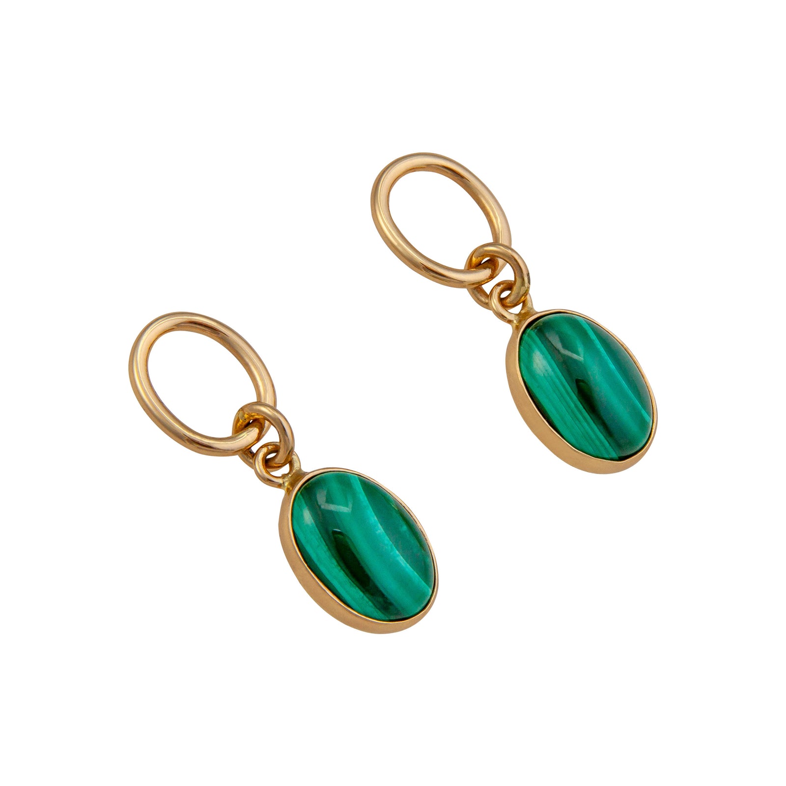 Alchemia Malachite Oval Post Earrings | Charles Albert Jewelry