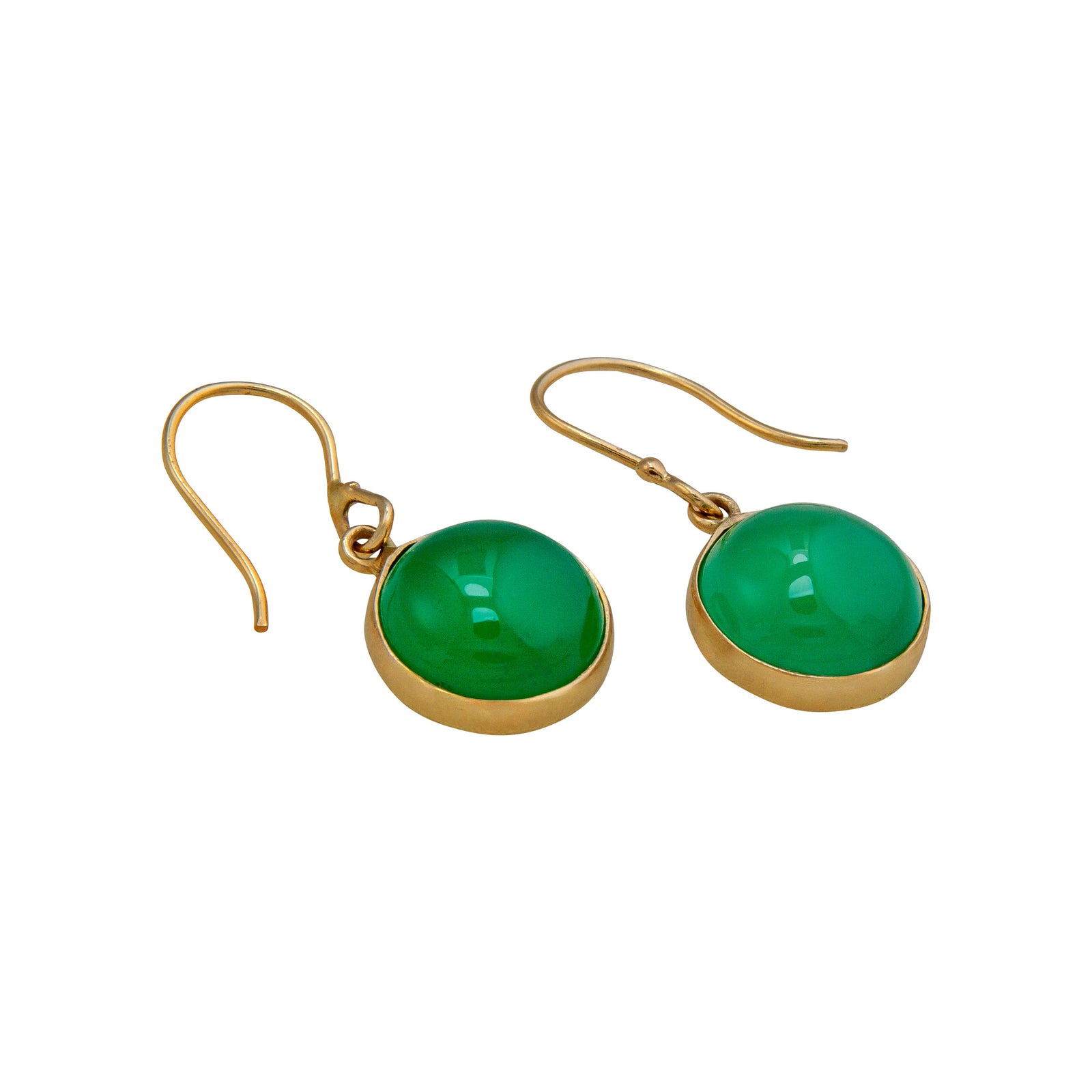 Alchemia Green Quartz Round Drop Earrings | Charles Albert Jewelry