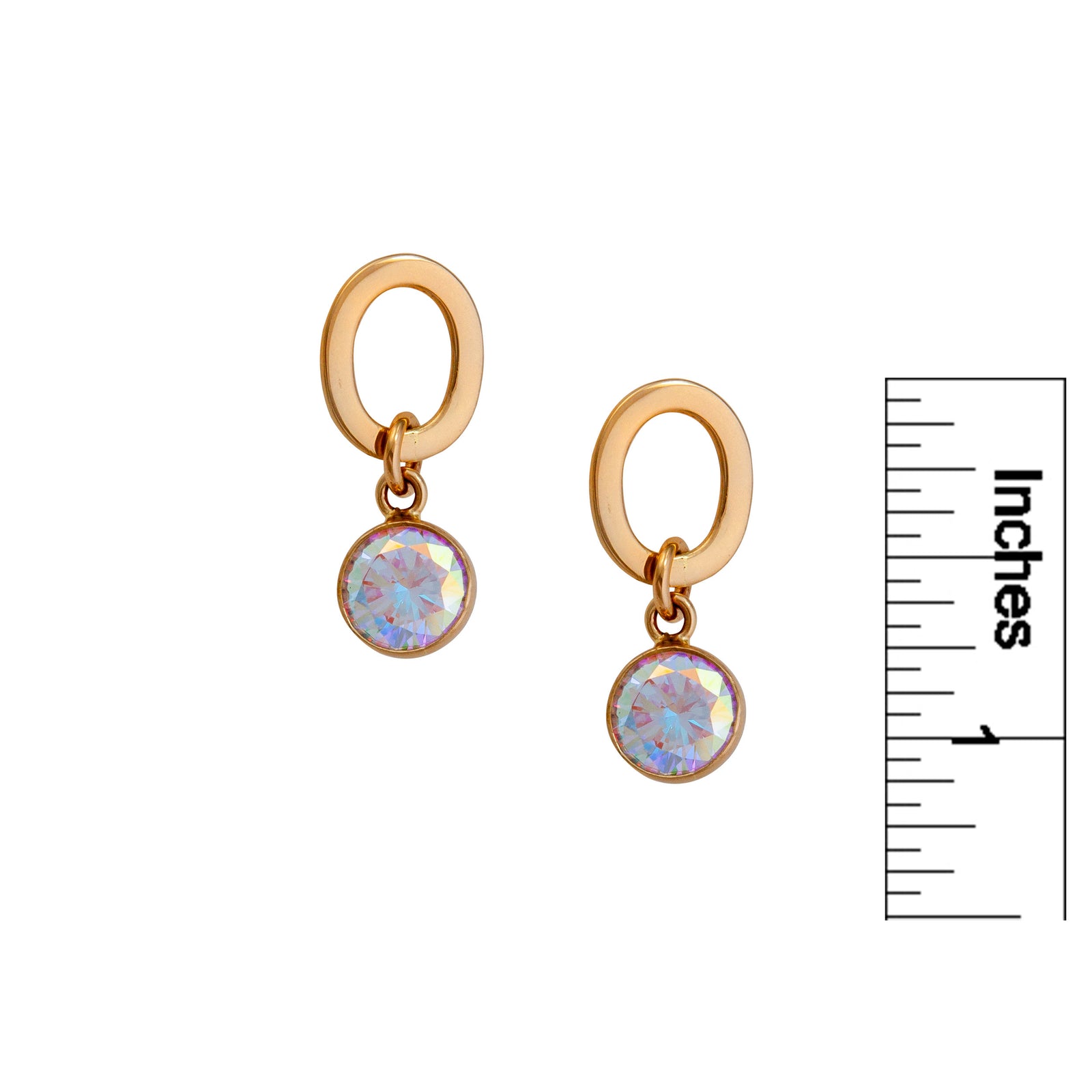 Alchemia Mercury Mist Circle Post Earrings | Charles Albert Jewelry