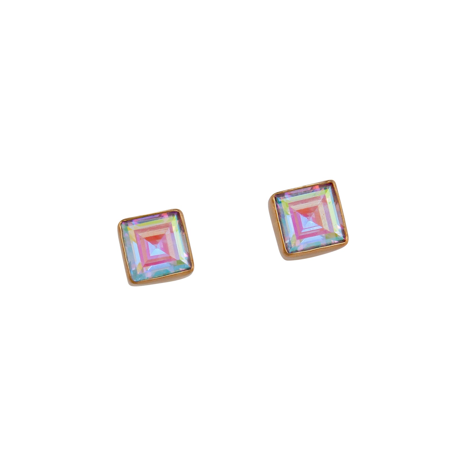 Alchemia Mercury Mist Square Post Earrings | Charles Albert Jewelry