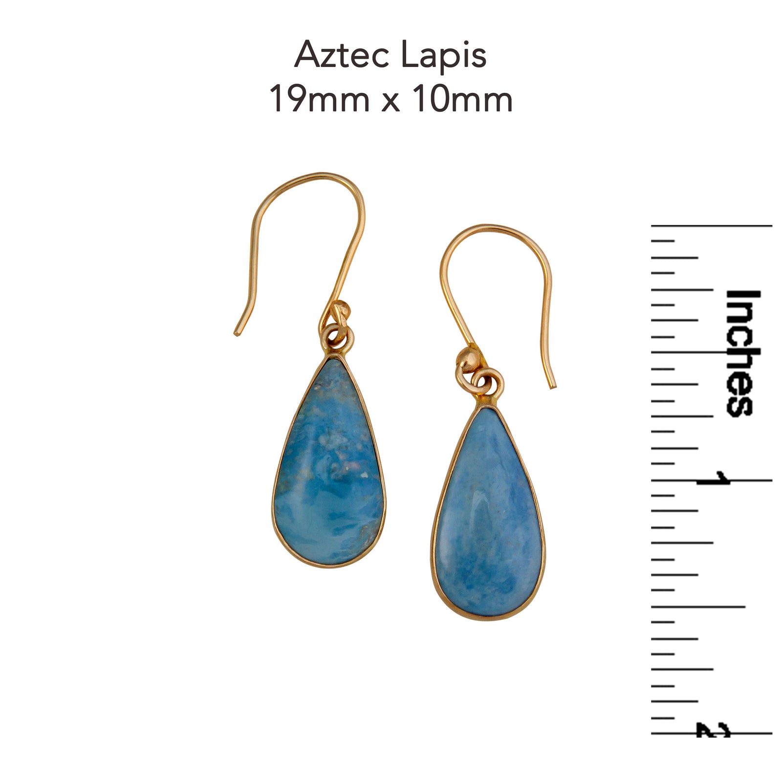 Alchemia Aztec Lapis Teardrop Drop Earrings | Charles Albert Jewelry
