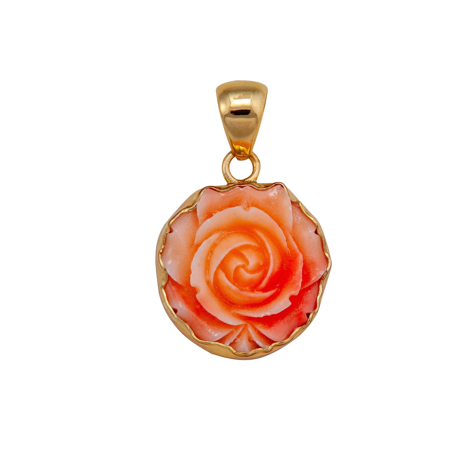 Alchemia Coral Resin Rose Pendant | Charles Albert Jewelry