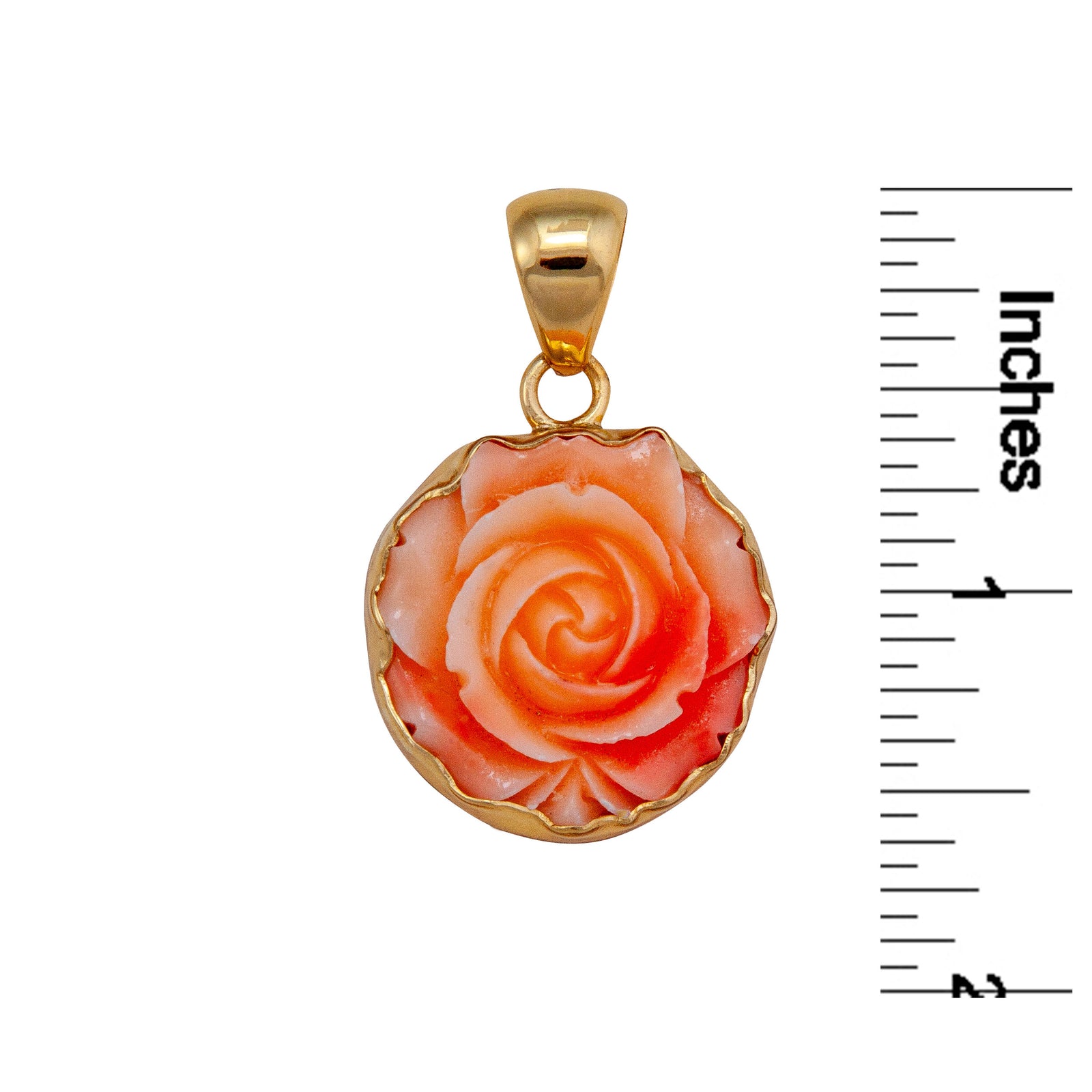 Alchemia Coral Resin Rose Pendant | Charles Albert Jewelry