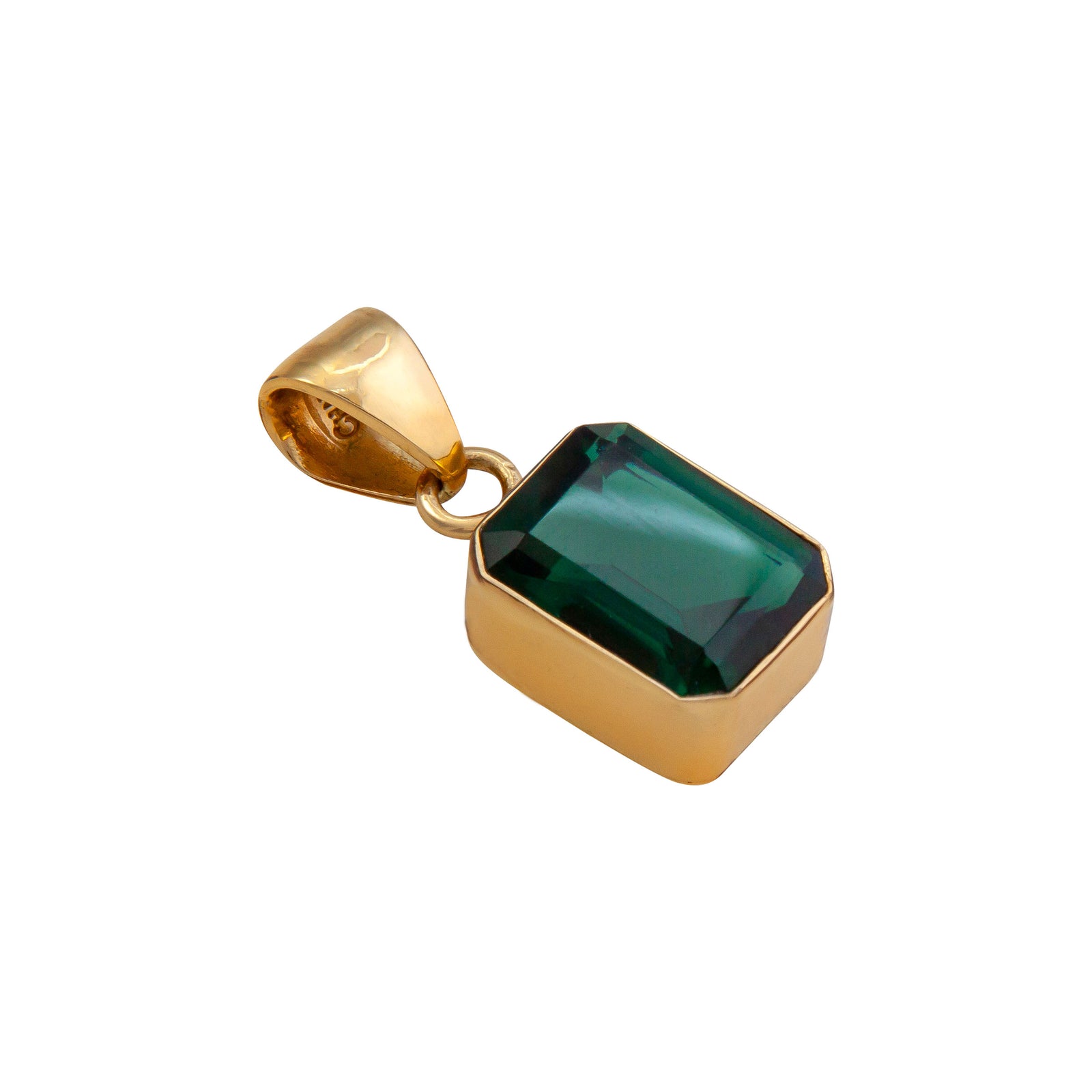Alchemia Lab Created Emerald Pendant | Charles Albert Jewelry