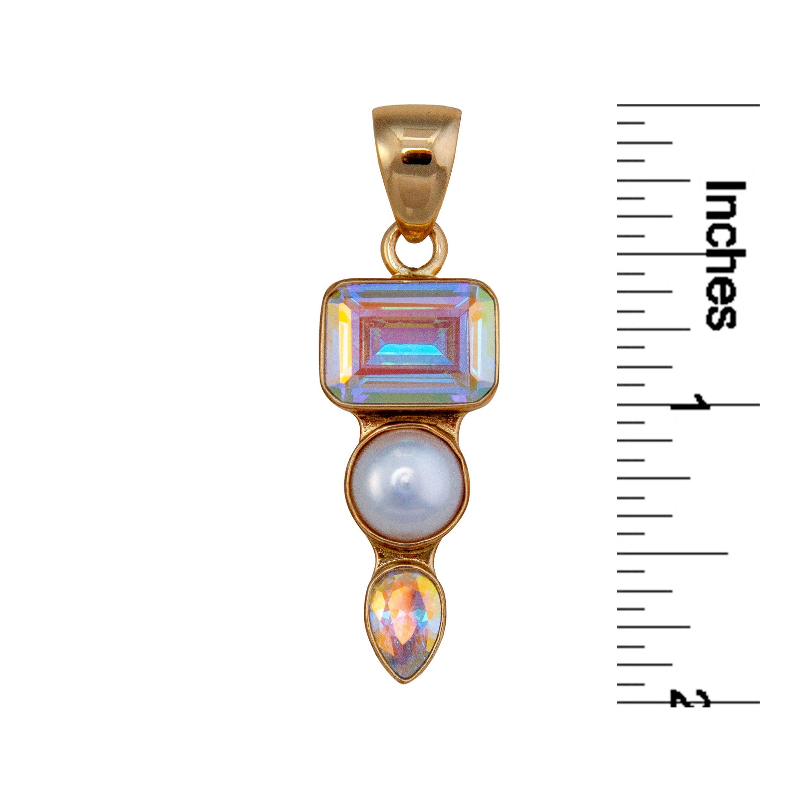 Alchemia Mercury Mist and Pearl Triple Pendant | Charles Albert Jewelry