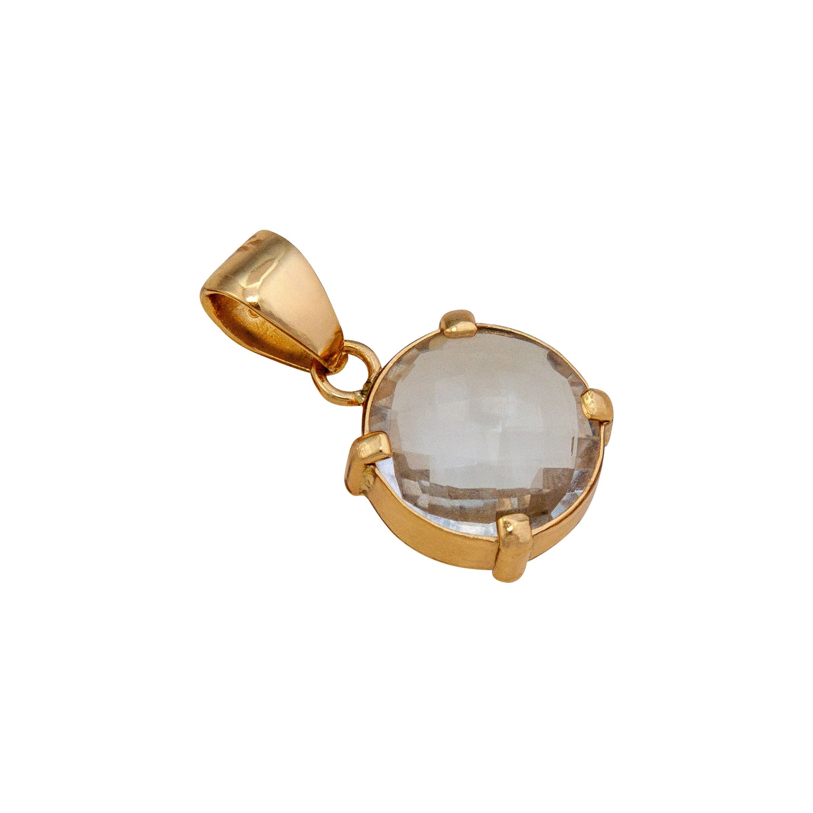 Alchemia Clear Quartz Round Prong Set Pendant | Charles Albert Jewelry