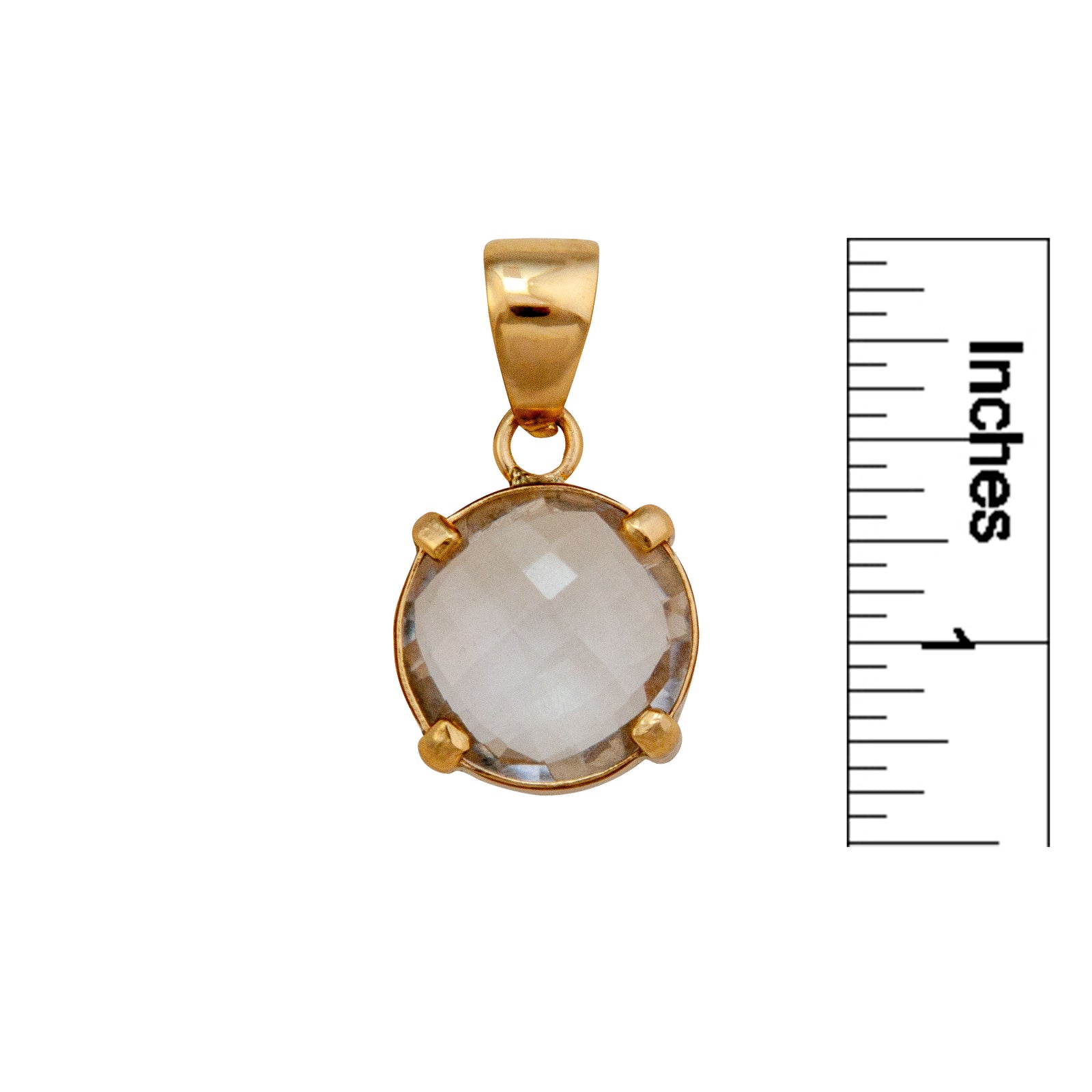 Alchemia Clear Quartz Round Prong Set Pendant | Charles Albert Jewelry