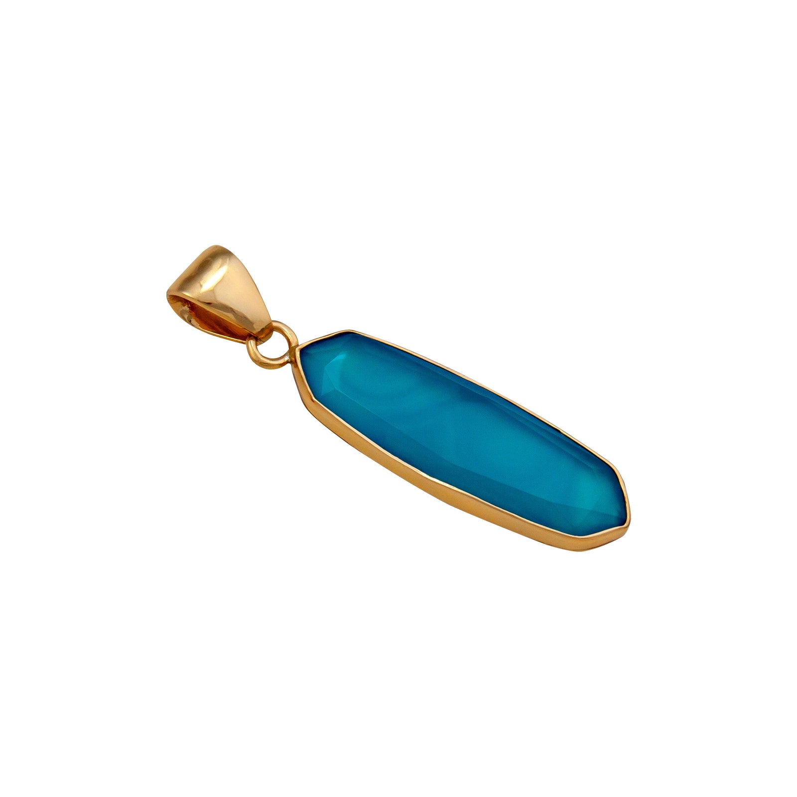 Alchemia Blue Faceted Agate Pendant - Small | Charles Albert Jewelry