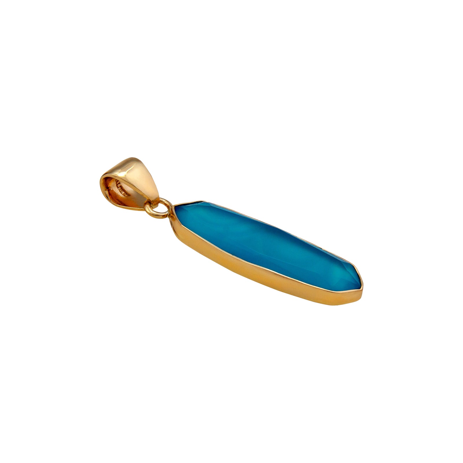 Alchemia Blue Faceted Agate Pendant - Small | Charles Albert Jewelry