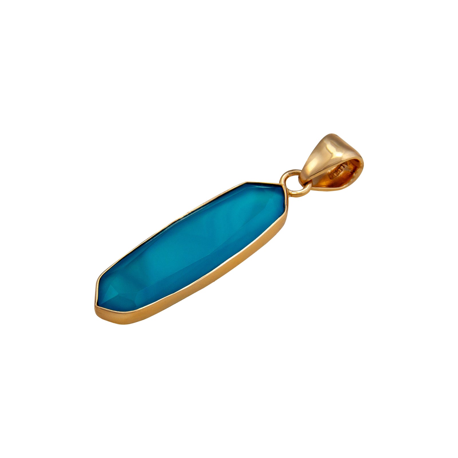 Alchemia Blue Faceted Agate Pendant - Small | Charles Albert Jewelry
