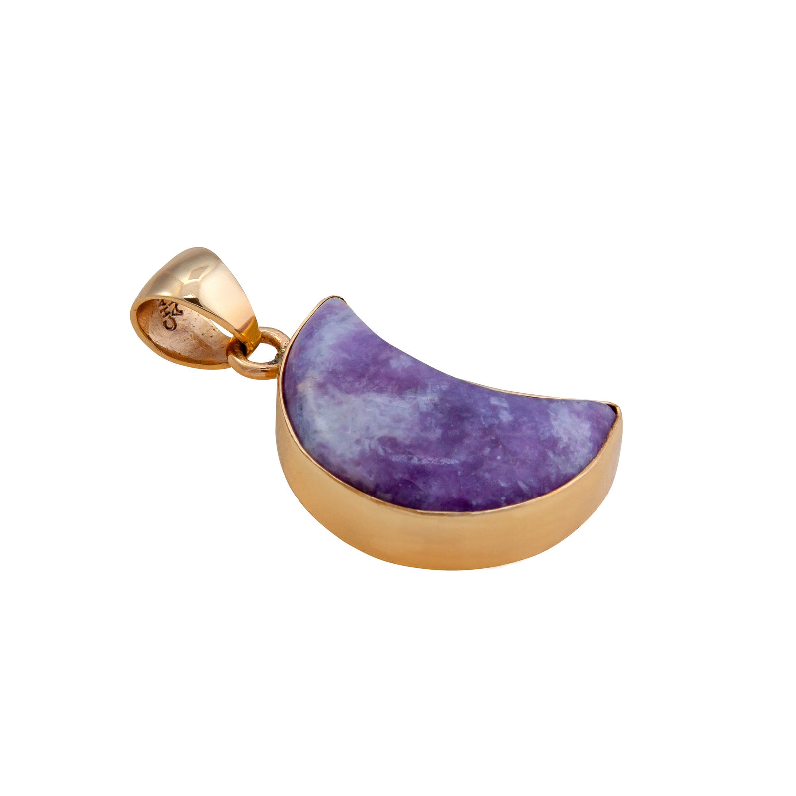 Alchemia Lepidolite Moon Pendant | Charles Albert Jewelry