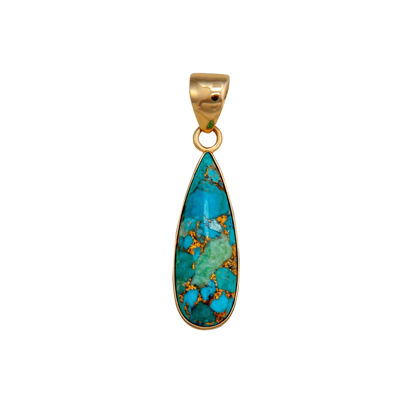 Alchemia Copper Infused Turquoise Teardrop Pendant | Charles Albert Jewelry
