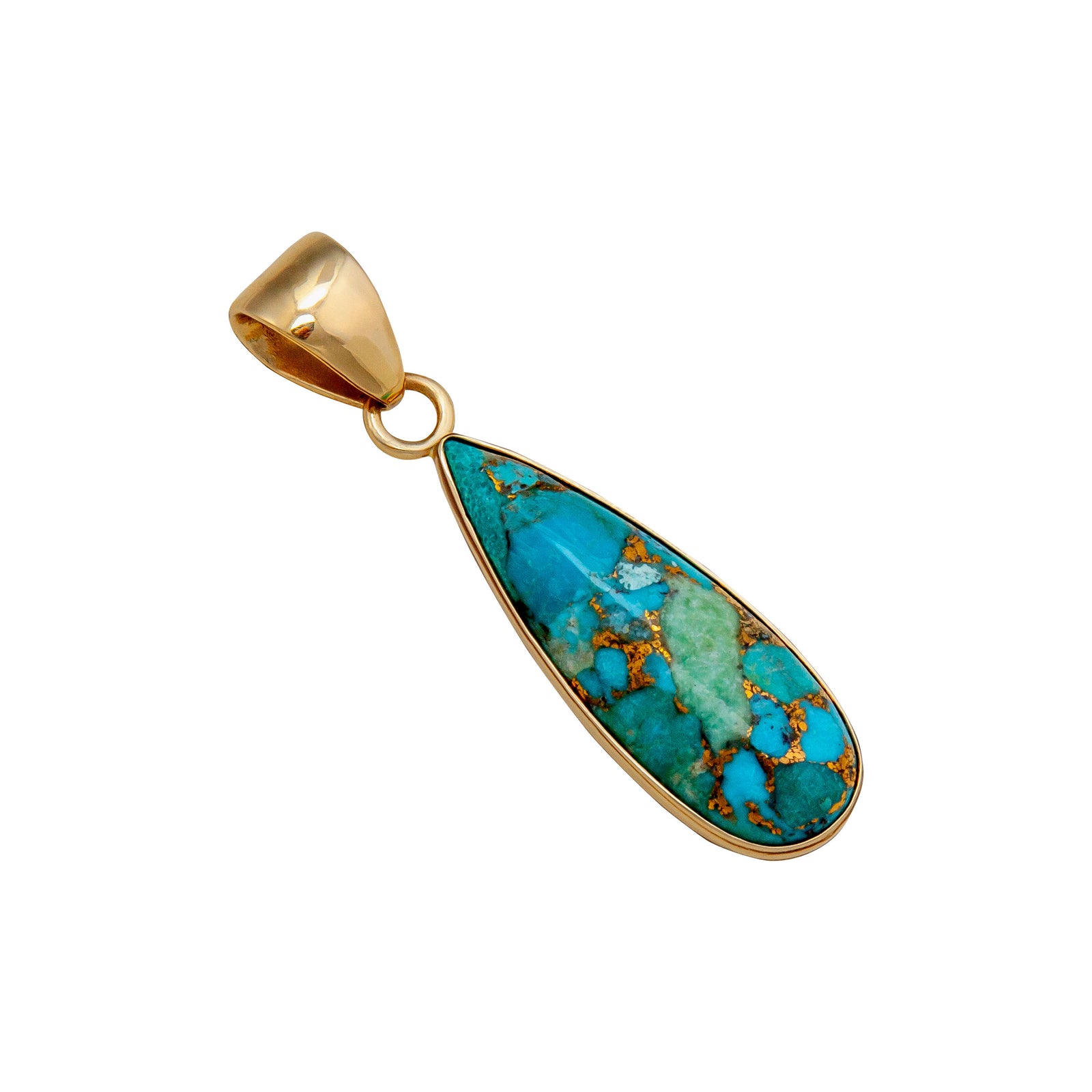 Alchemia Copper Infused Turquoise Teardrop Pendant