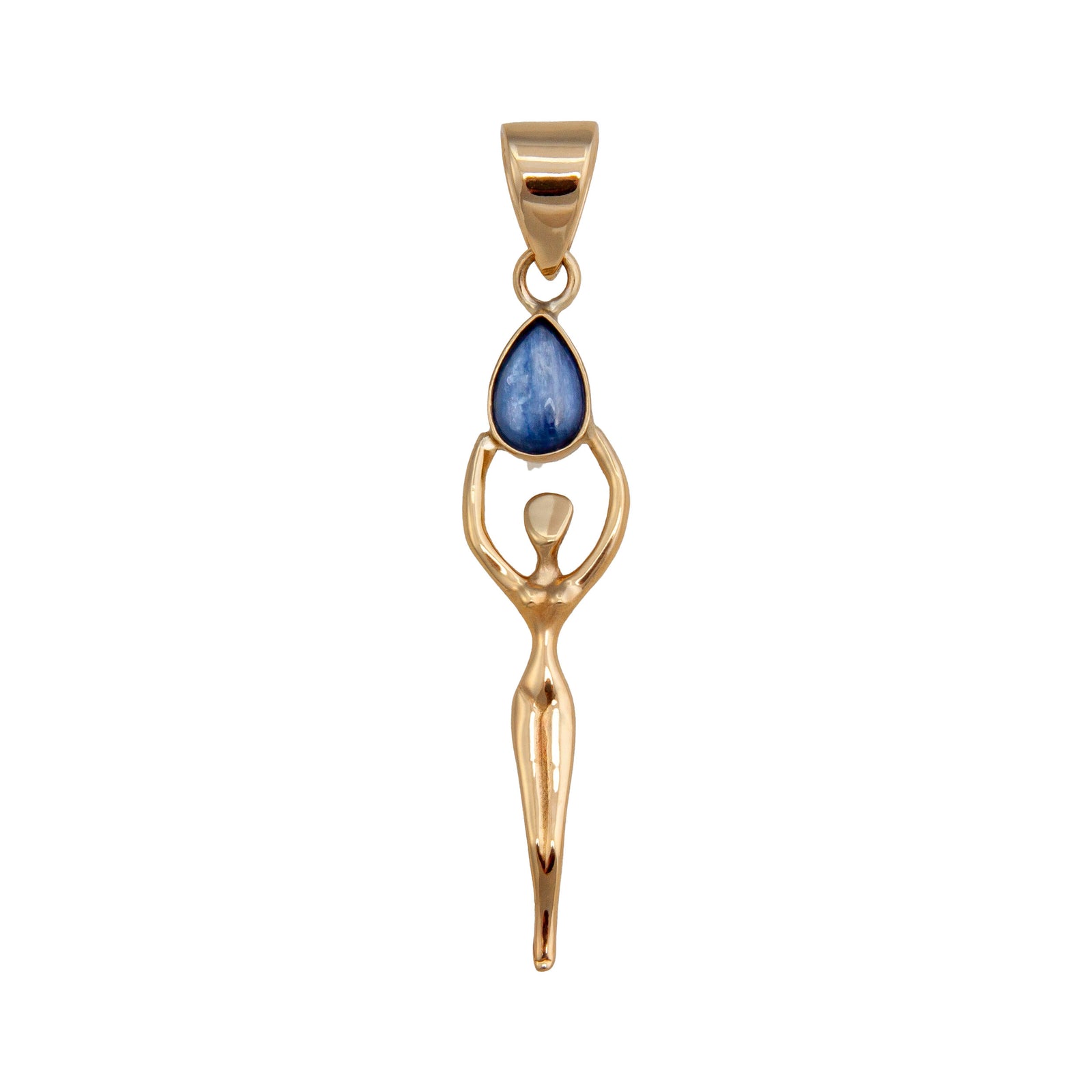 Alchemia Kyanite Teardrop Goddess Pendant | Charles Albert Jewelry
