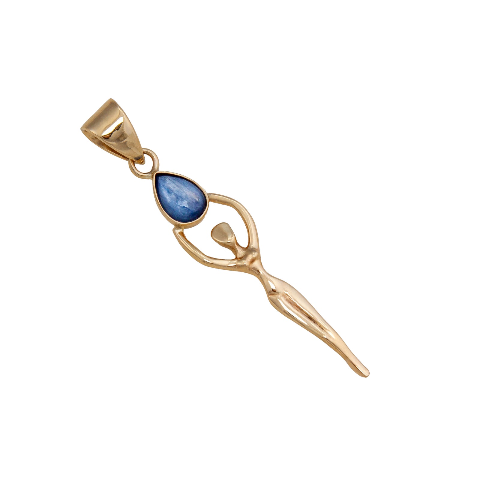 Alchemia Kyanite Teardrop Goddess Pendant | Charles Albert Jewelry