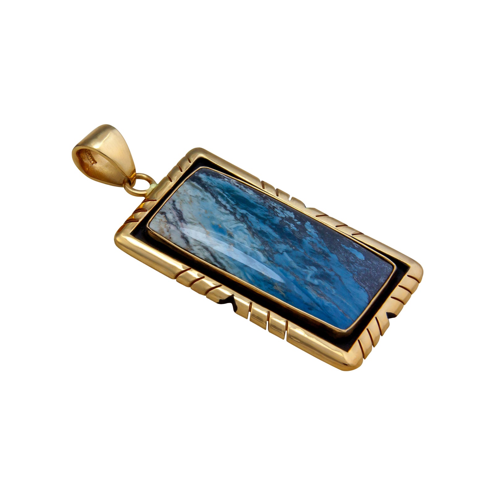 Alchemia Aztec Lapis C/O Rectangle Pendant | Charles Albert Jewelry
