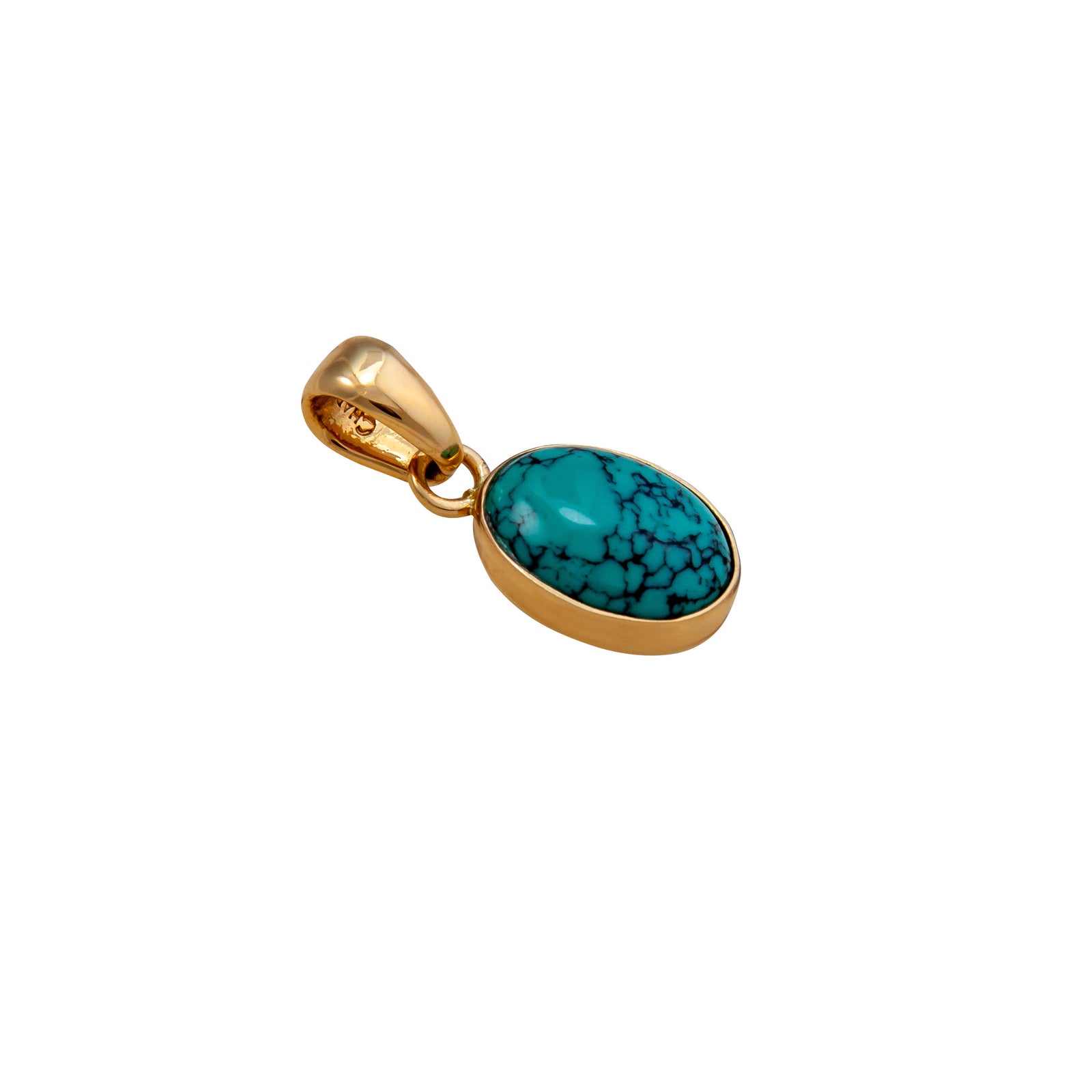 Alchemia Turquoise Petite Oval Pendant | Charles Albert Jewelry