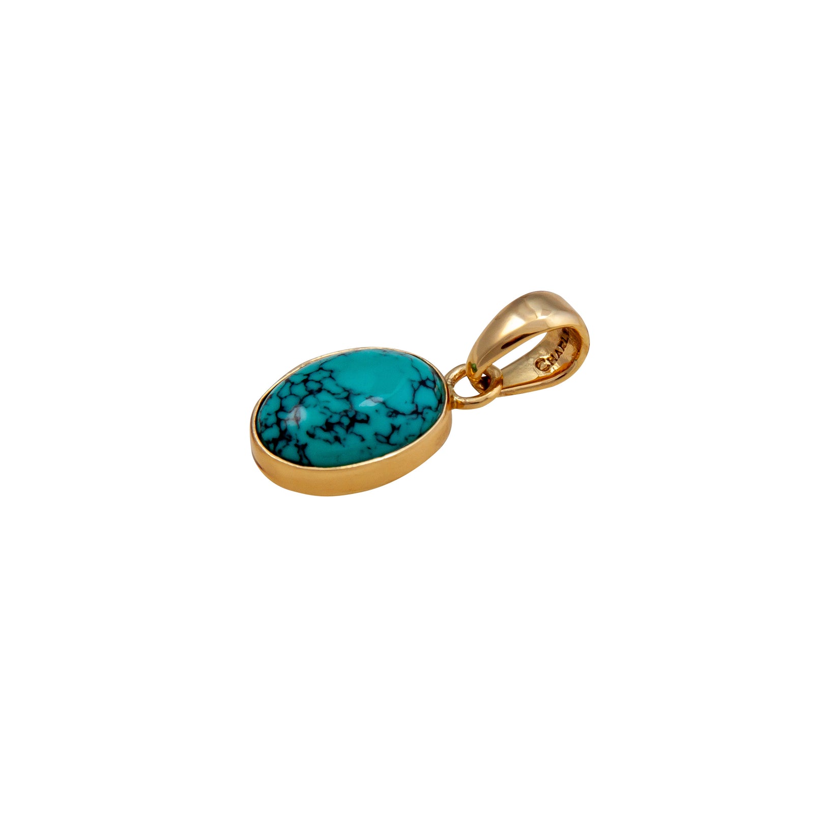 Alchemia Turquoise Petite Oval Pendant | Charles Albert Jewelry