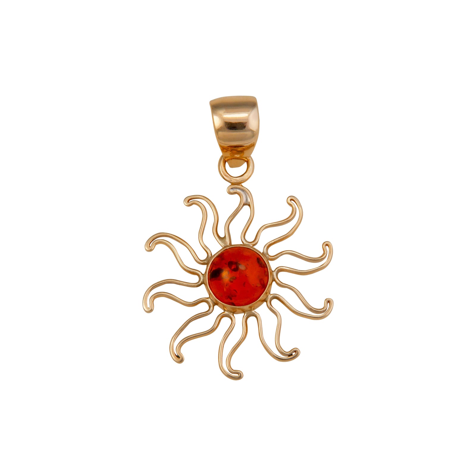 Alchemia Amber Sun Pendant | Charles Albert Jewelry