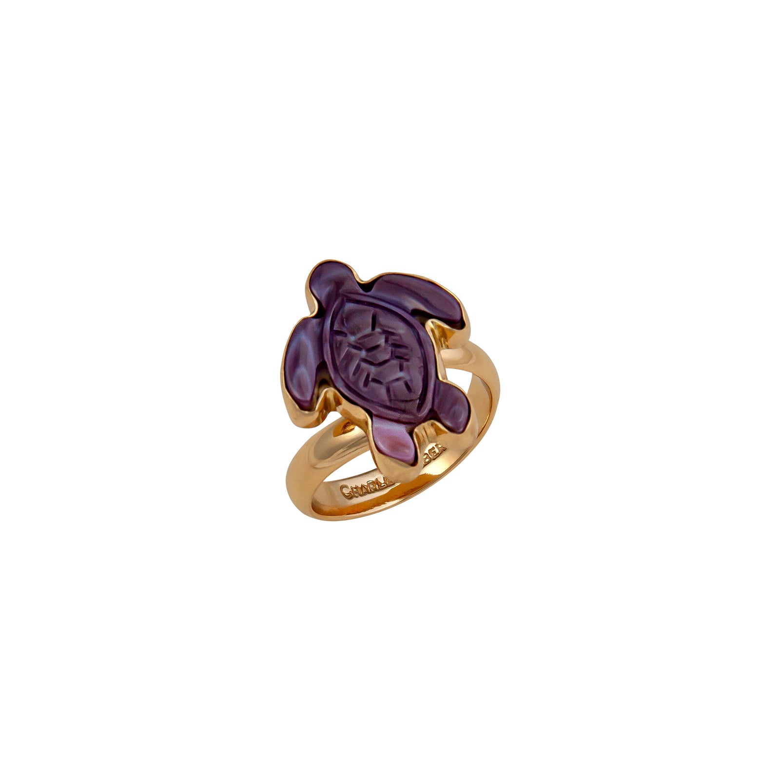 Alchemia Wampum Shell Turtle Adjustable Ring | Charles Albert Jewelry