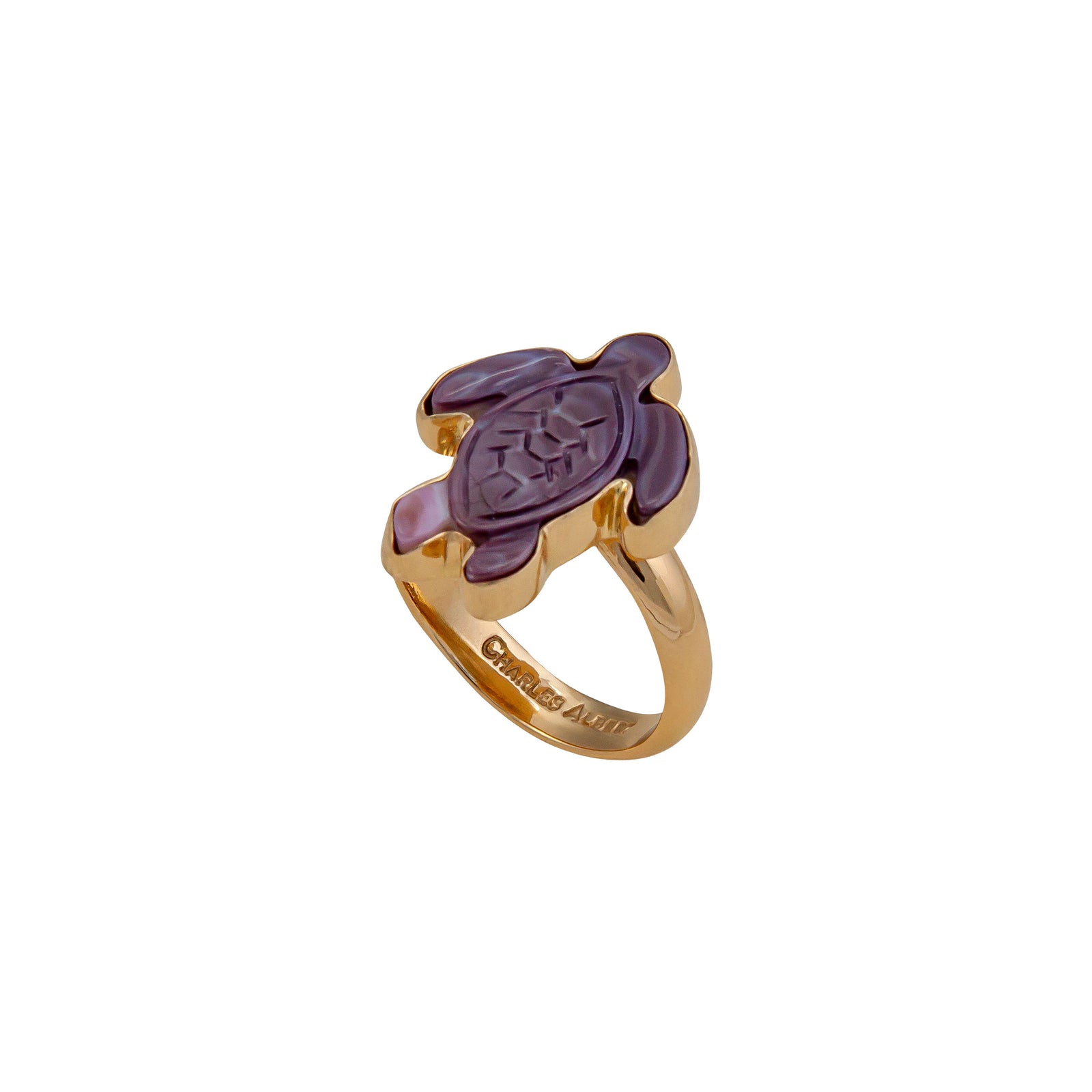 Alchemia Wampum Shell Turtle Adjustable Ring | Charles Albert Jewelry