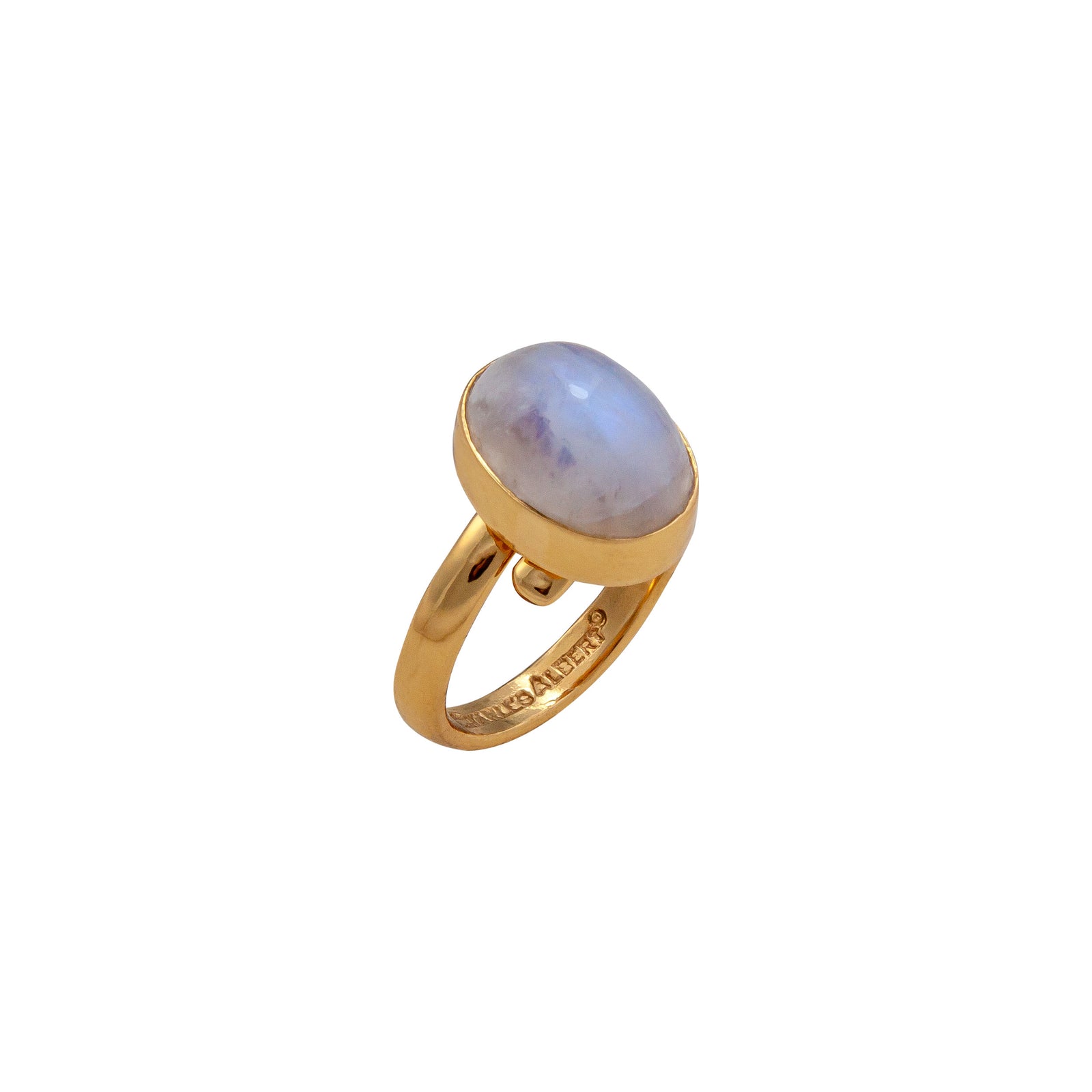 Alchemia Rainbow Moonstone Petite Adjustable Ring | Charles Albert Jewelry