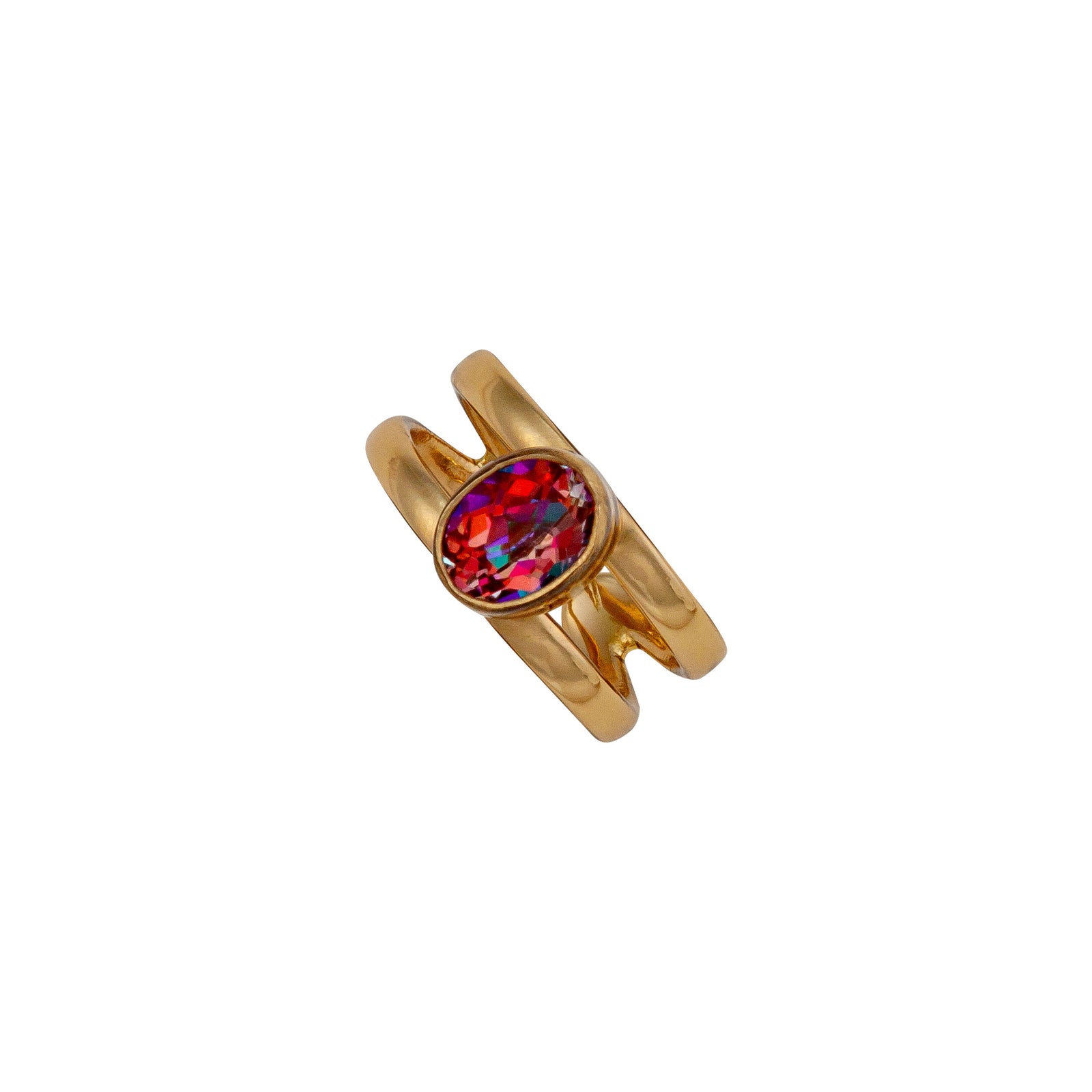 Alchemia Titanium Treated Quartz Adjustable Ring | Charles Albert Jewelry