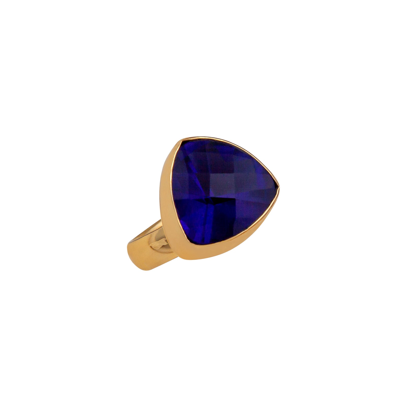 Alchemia Lab Created Tanzanite Trillion Adjustable Ring | Charles Albert Jewelry
