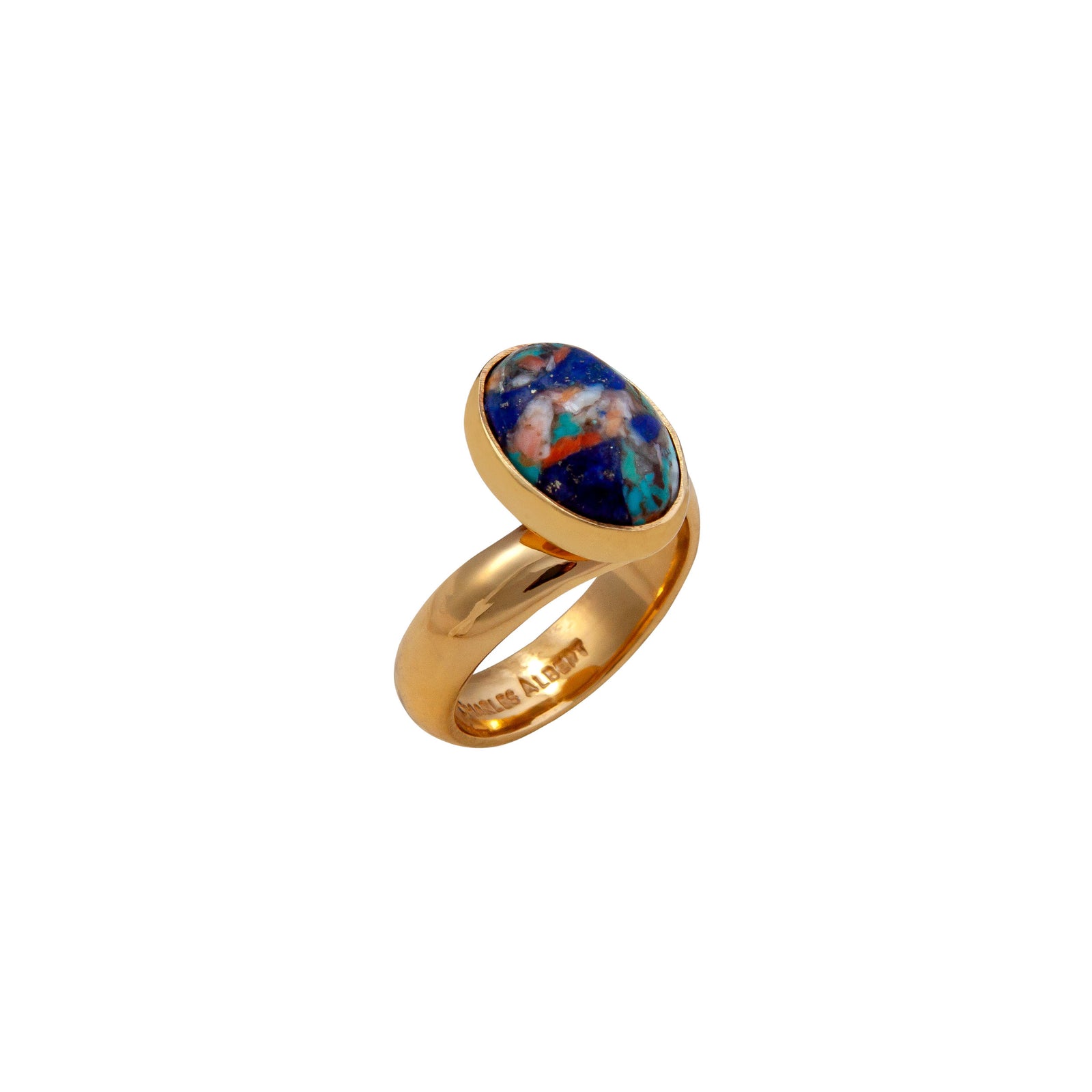 Alchemia Turquoise, Lapis and Shell Adjustable Ring | Charles Albert Jewelry