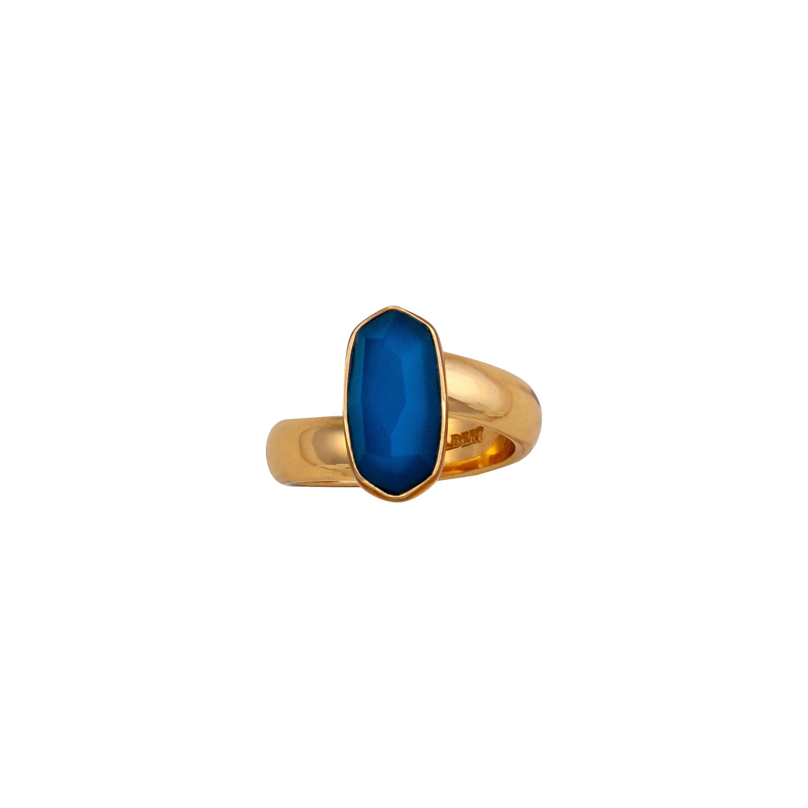 Alchemia Blue Faceted Agate Adjustable Ring | Charles Albert Jewelry