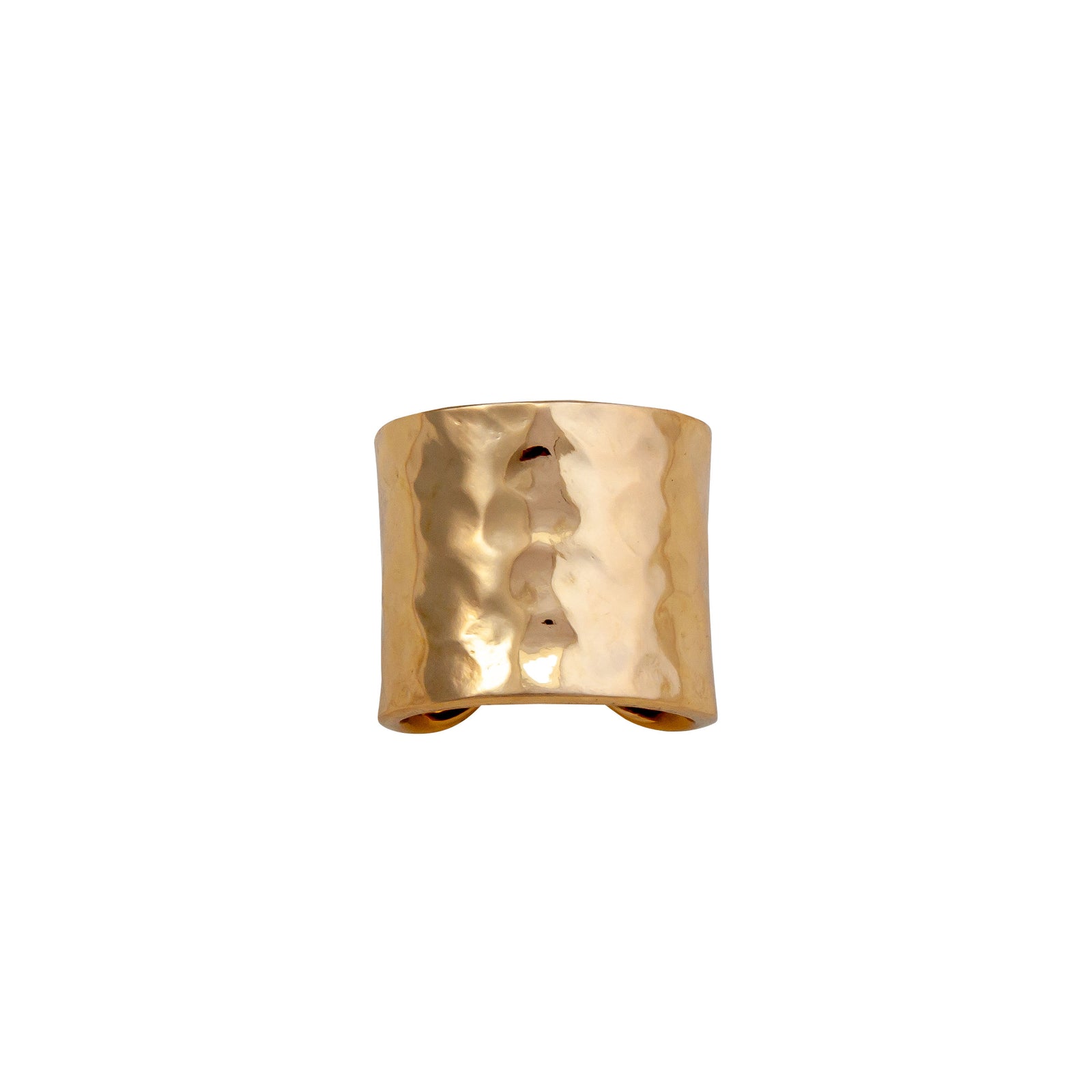 Alchemia Hammered Solid Adjustable Cuff Ring | Charles Albert Jewelry